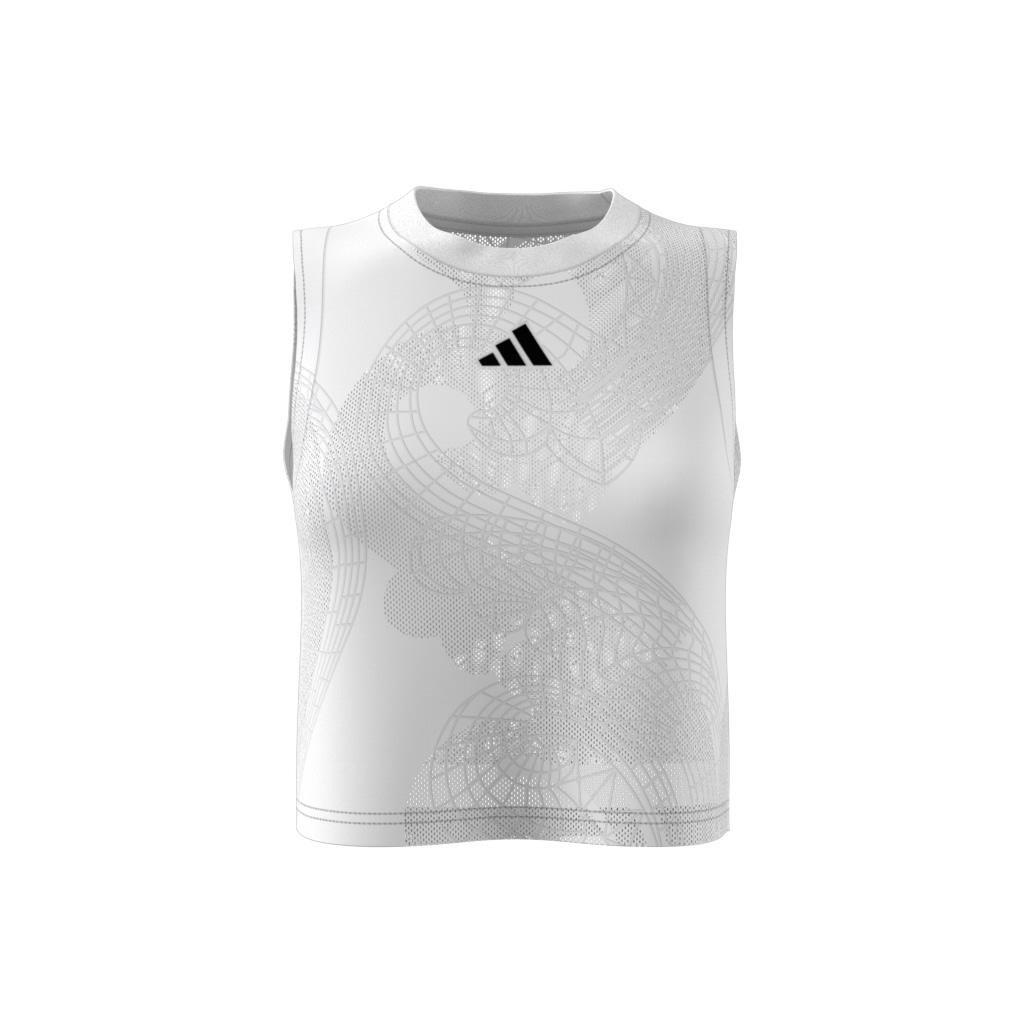 Aeroready Pro Tennis Tank Top, White, A901_ONE, large image number 14