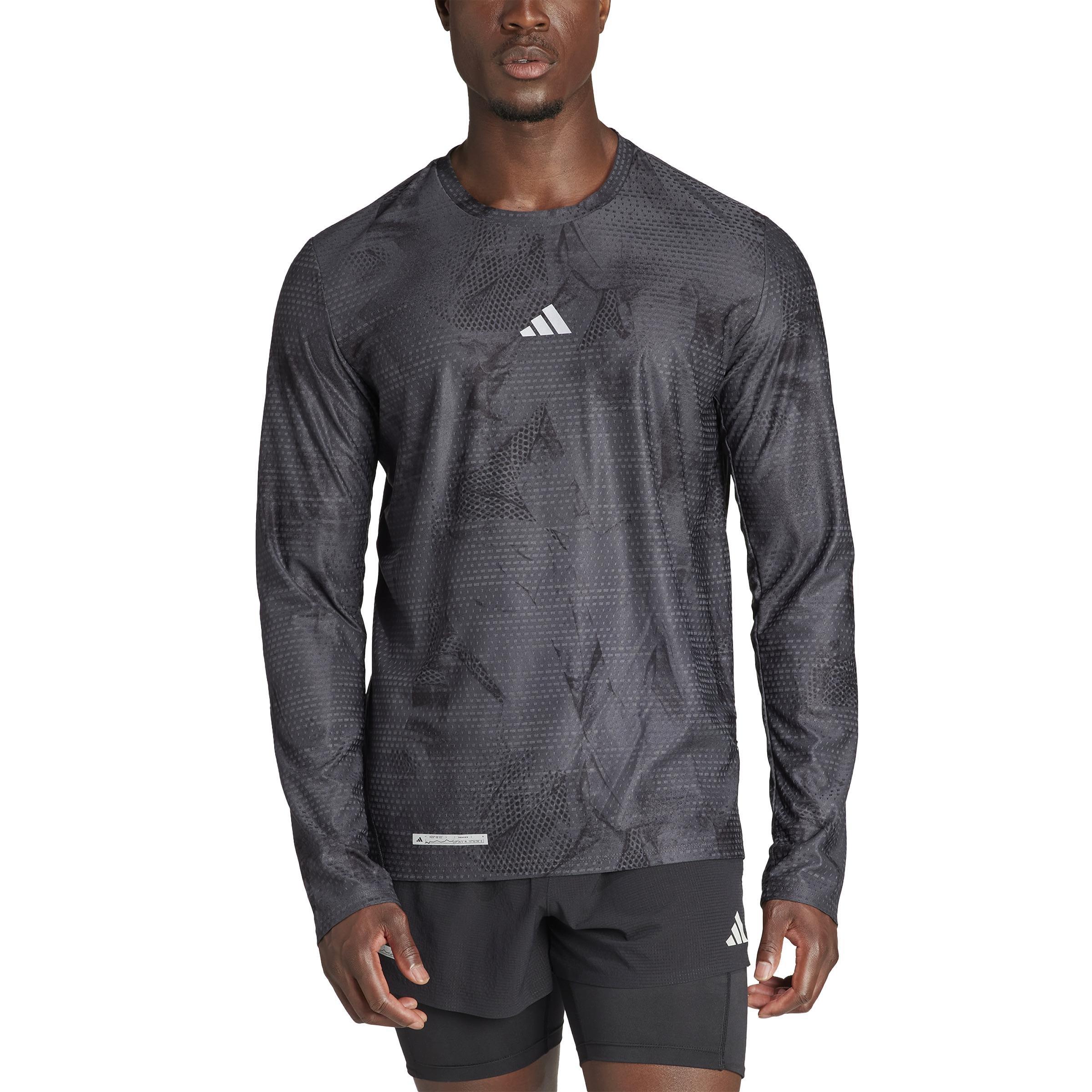 Ultimate Allover Print Long Sleeve Long-Sleeve Top, Grey