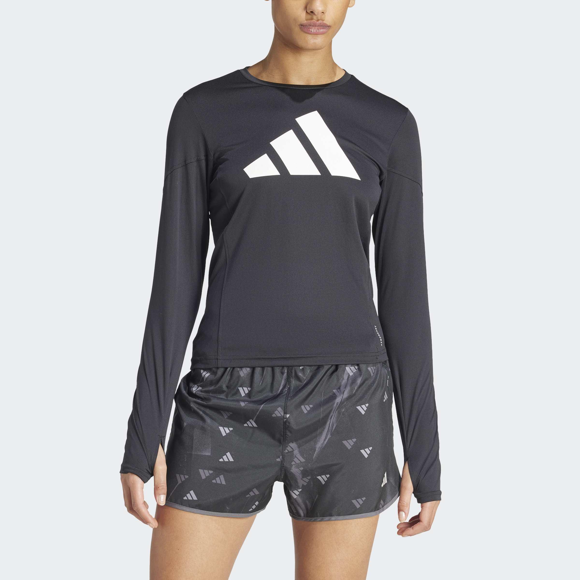 Run It Long Sleeve Long-Sleeve Top, Black, A901_ONE, large image number 1