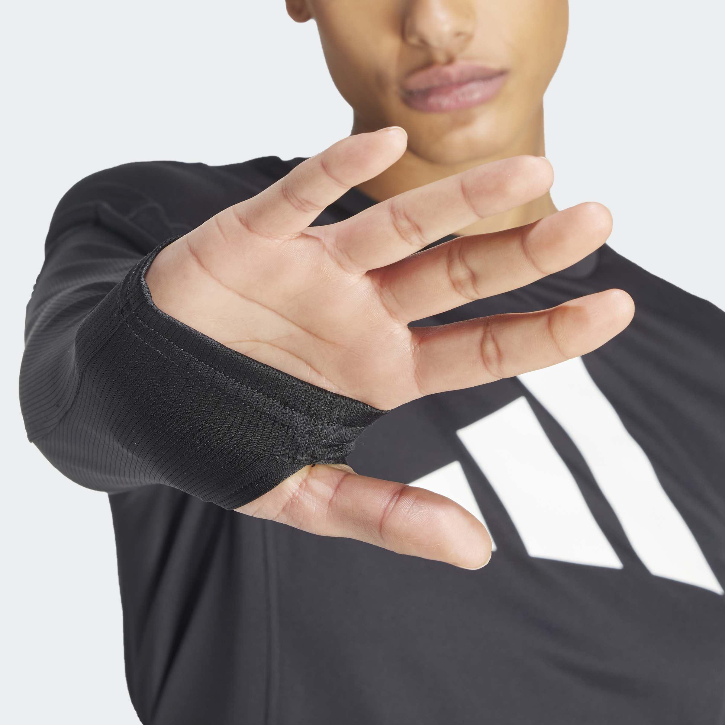 Run It Long Sleeve Long-Sleeve Top, Black, A901_ONE, large image number 3