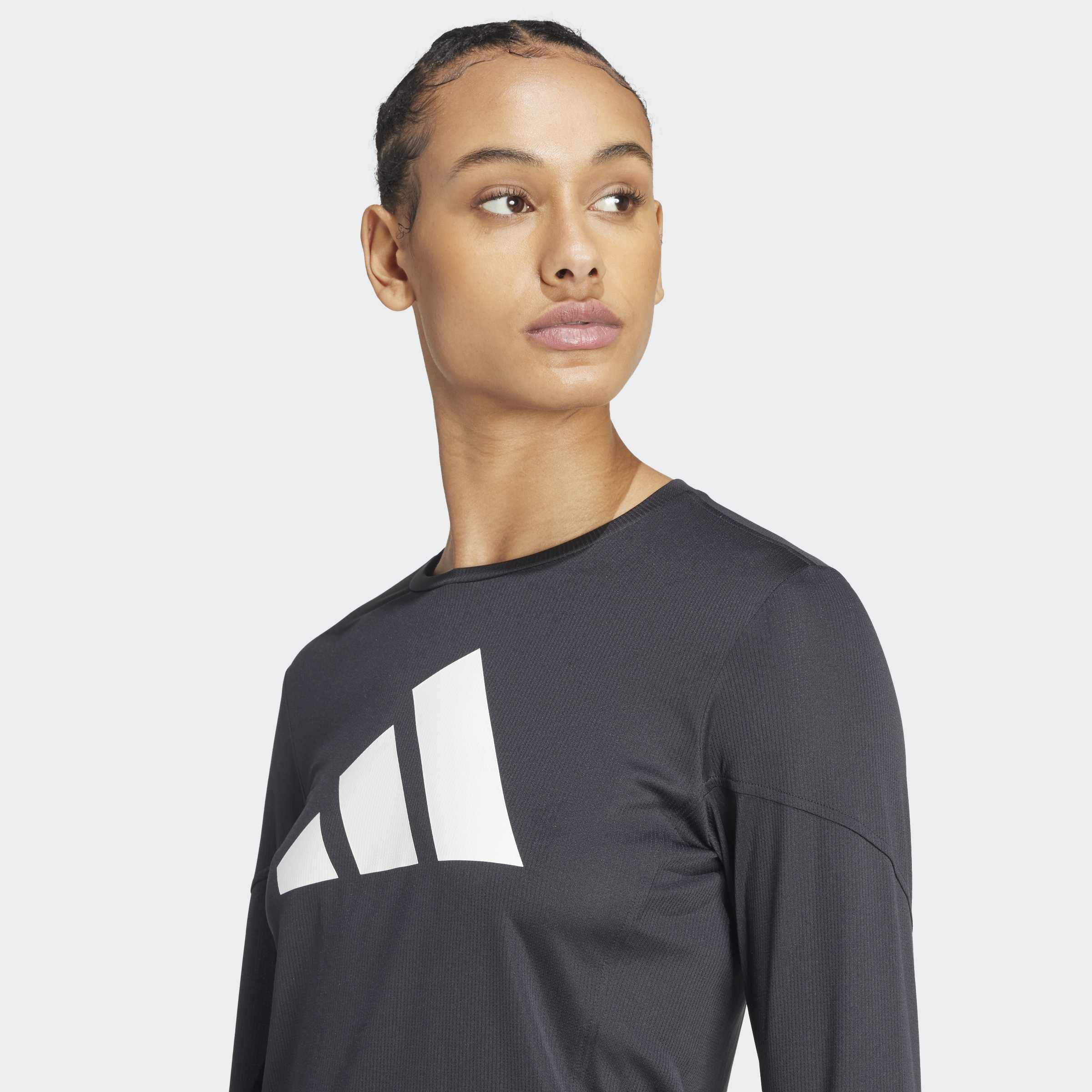 Run It Long Sleeve Long-Sleeve Top, Black, A901_ONE, large image number 4