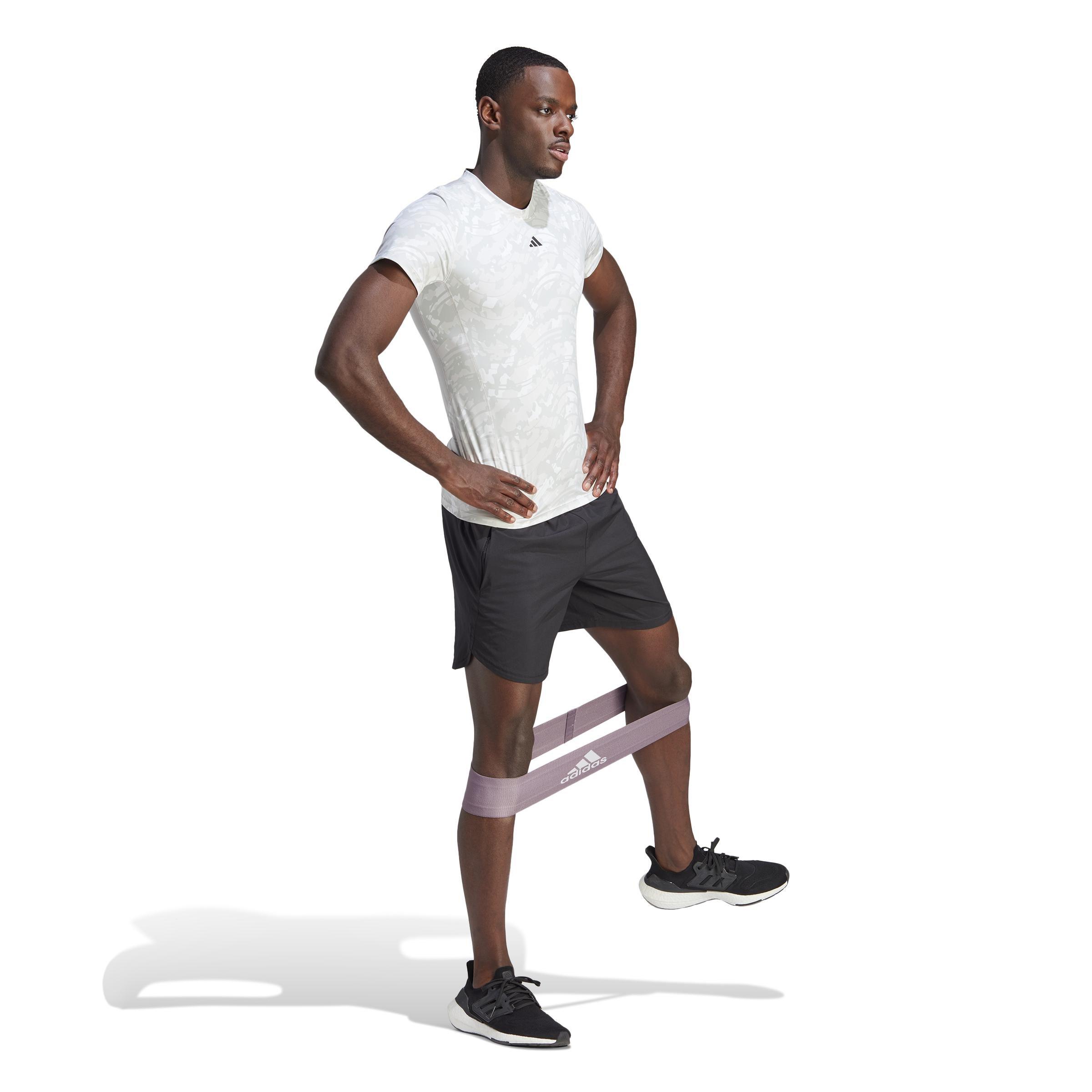 Techfit Allover Print Training T-Shirt, Beige, A901_ONE, large image number 1