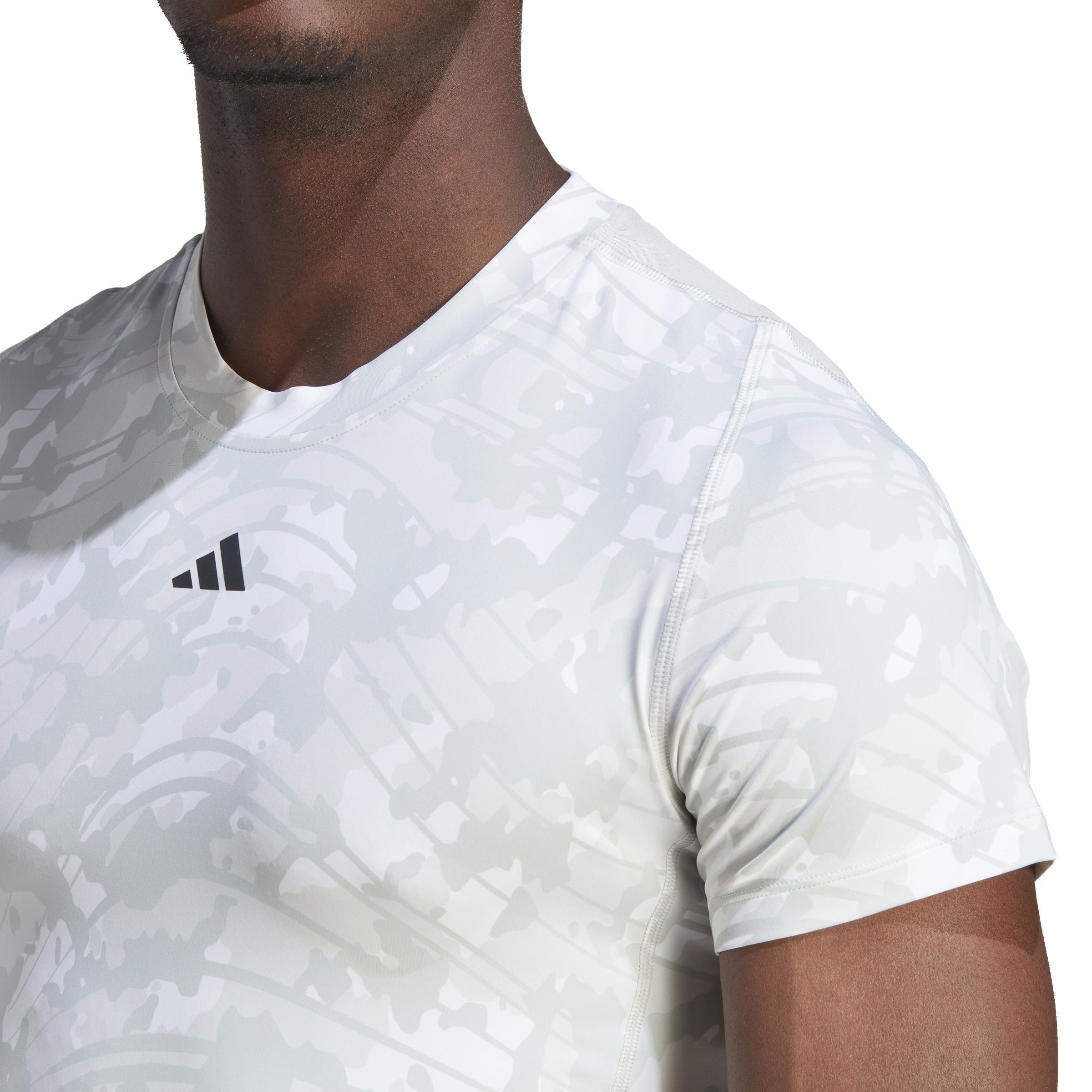 Techfit Allover Print Training T-Shirt, Beige, A901_ONE, large image number 6