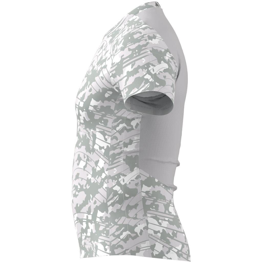 Techfit Allover Print Training T-Shirt, Beige, A901_ONE, large image number 7