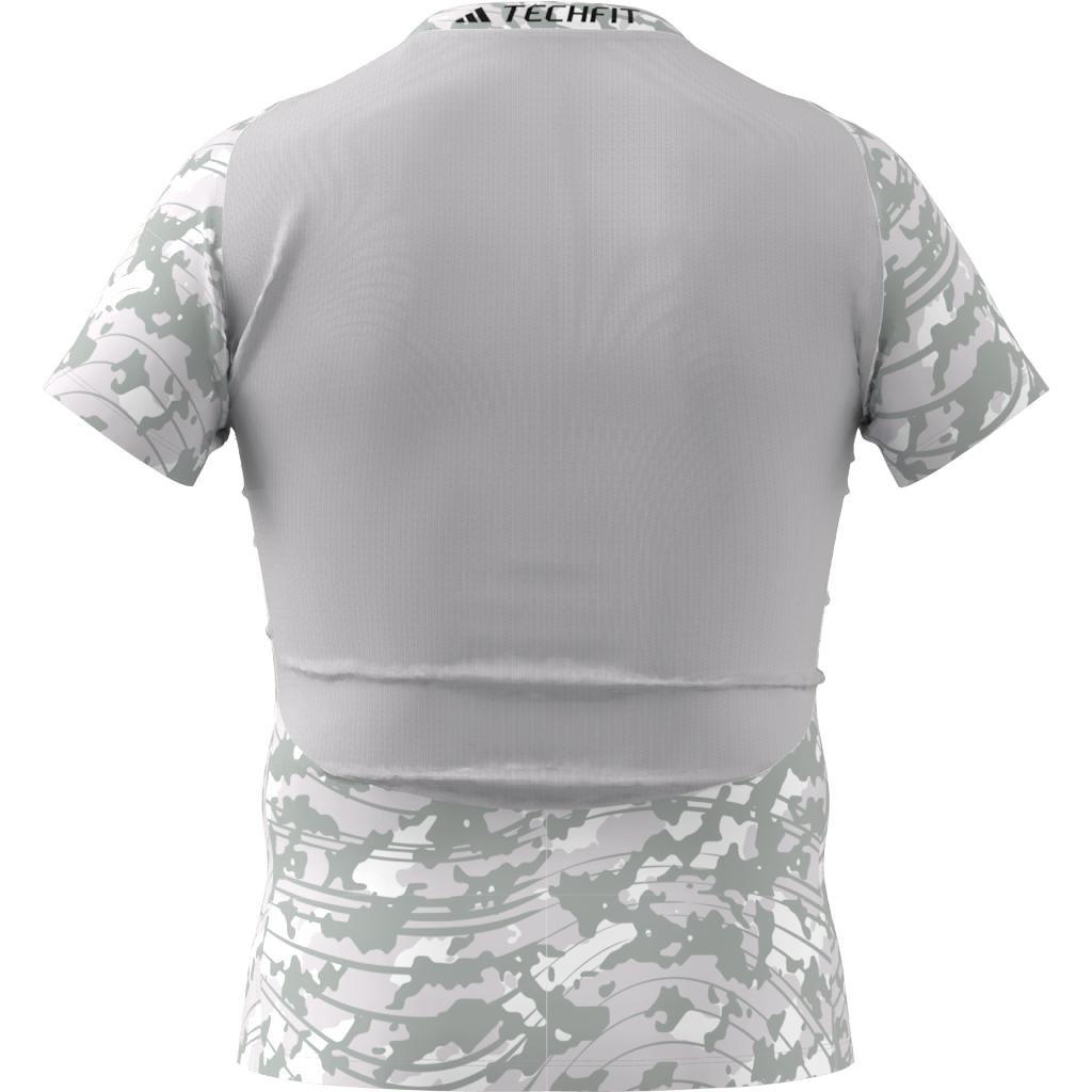 Techfit Allover Print Training T-Shirt, Beige, A901_ONE, large image number 9