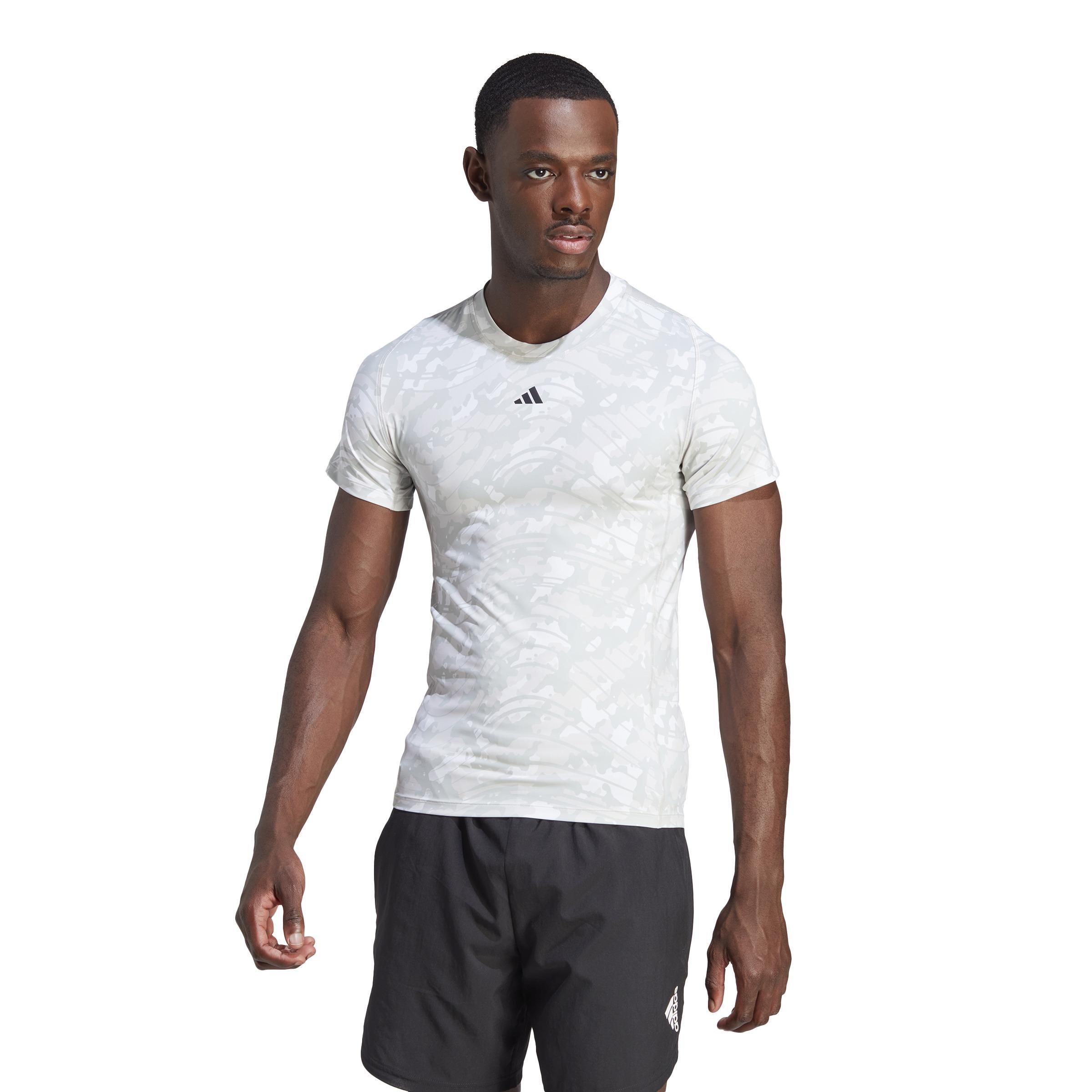 Techfit Allover Print Training T-Shirt, Beige, A901_ONE, large image number 12