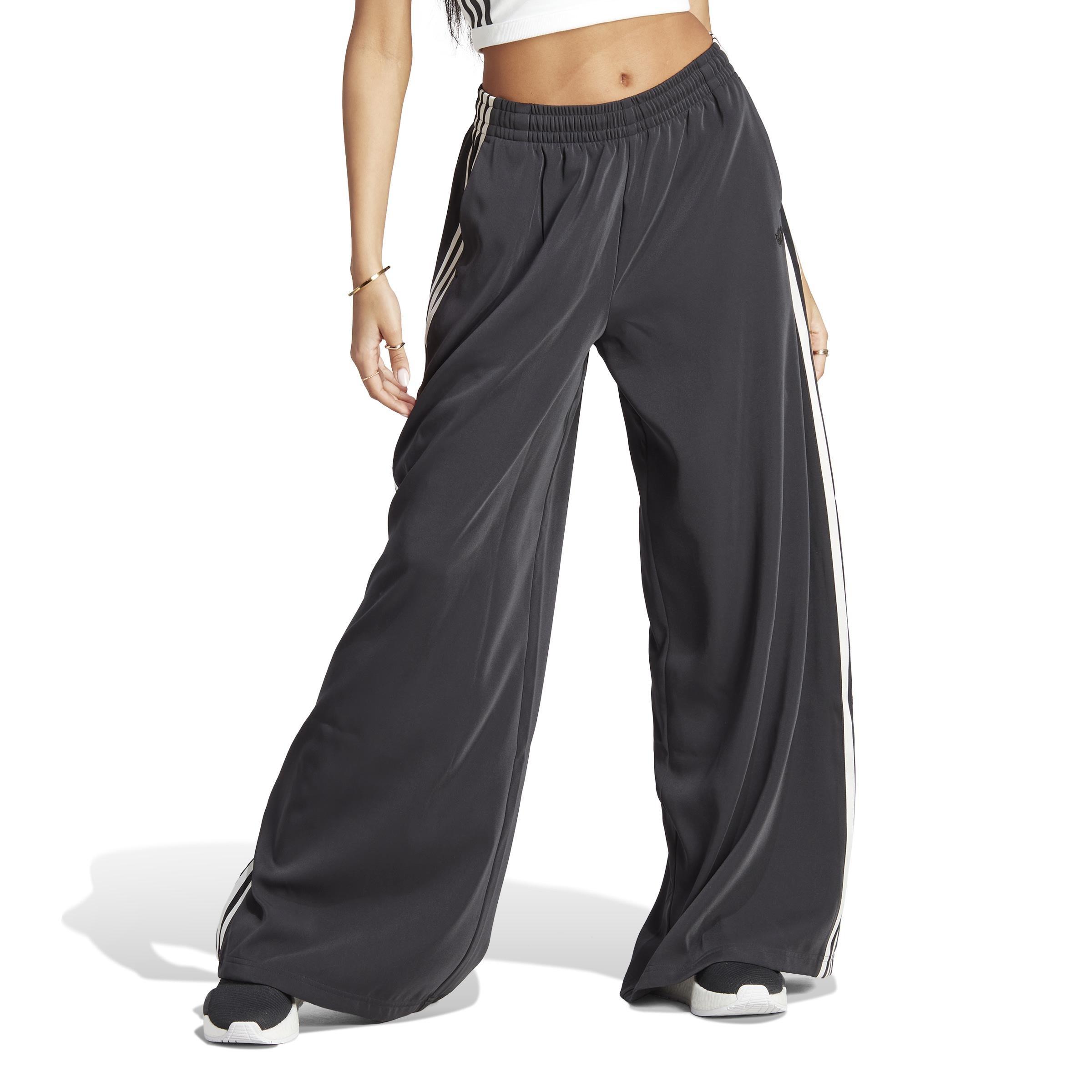 Blue Version Wide Leg Satin Joggers, Black, , large image number 8
