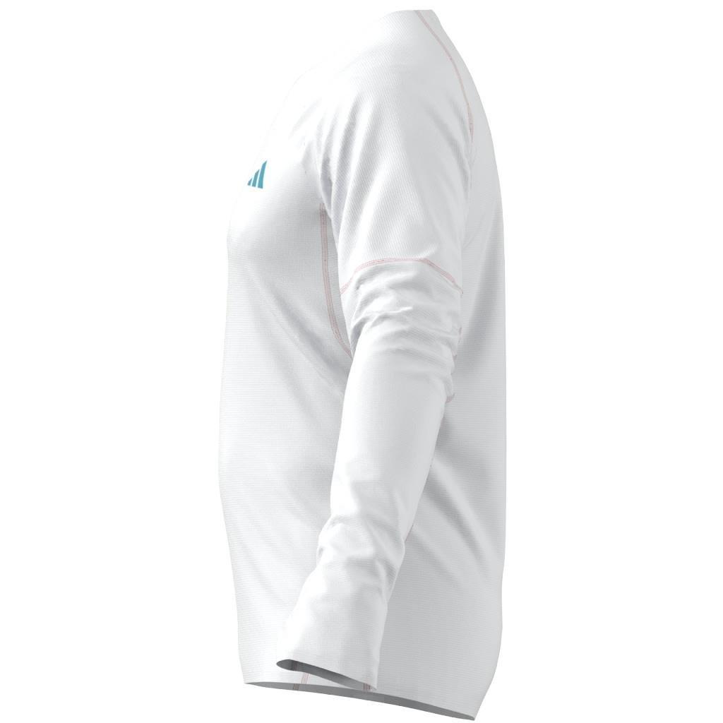 Adizero Running Long-Sleeve Top, White, A901_ONE, large image number 9