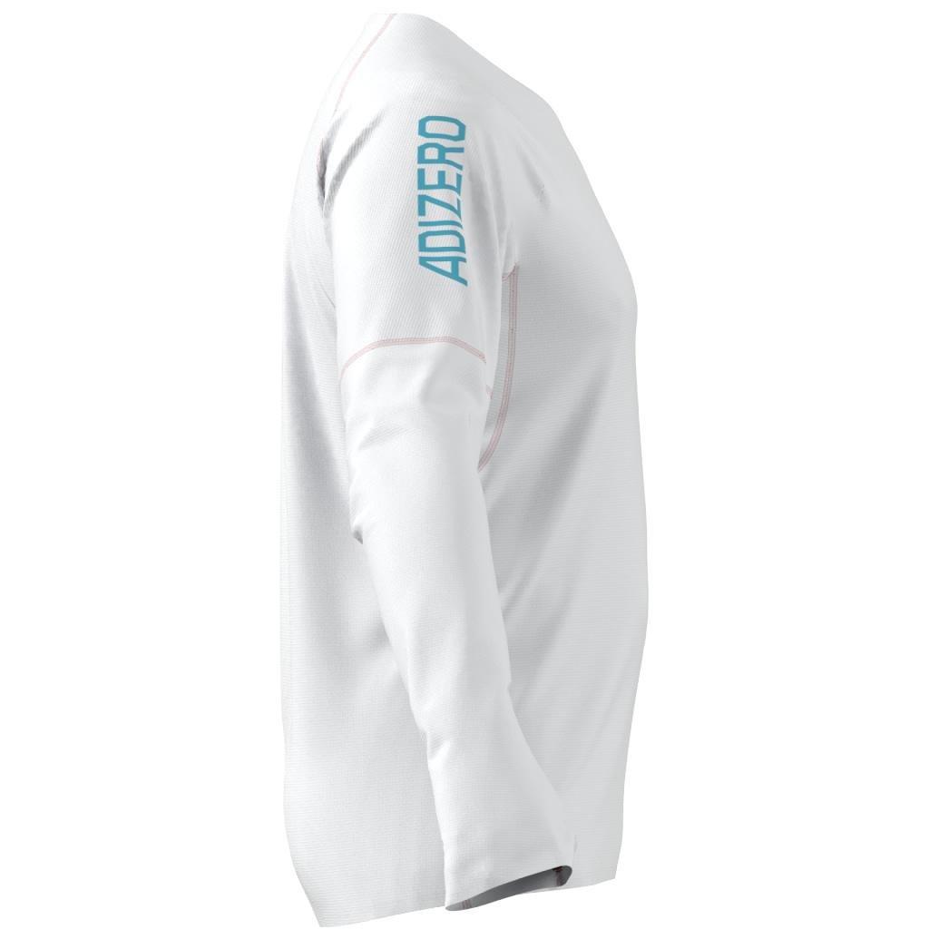 Adizero Running Long-Sleeve Top, White, A901_ONE, large image number 11