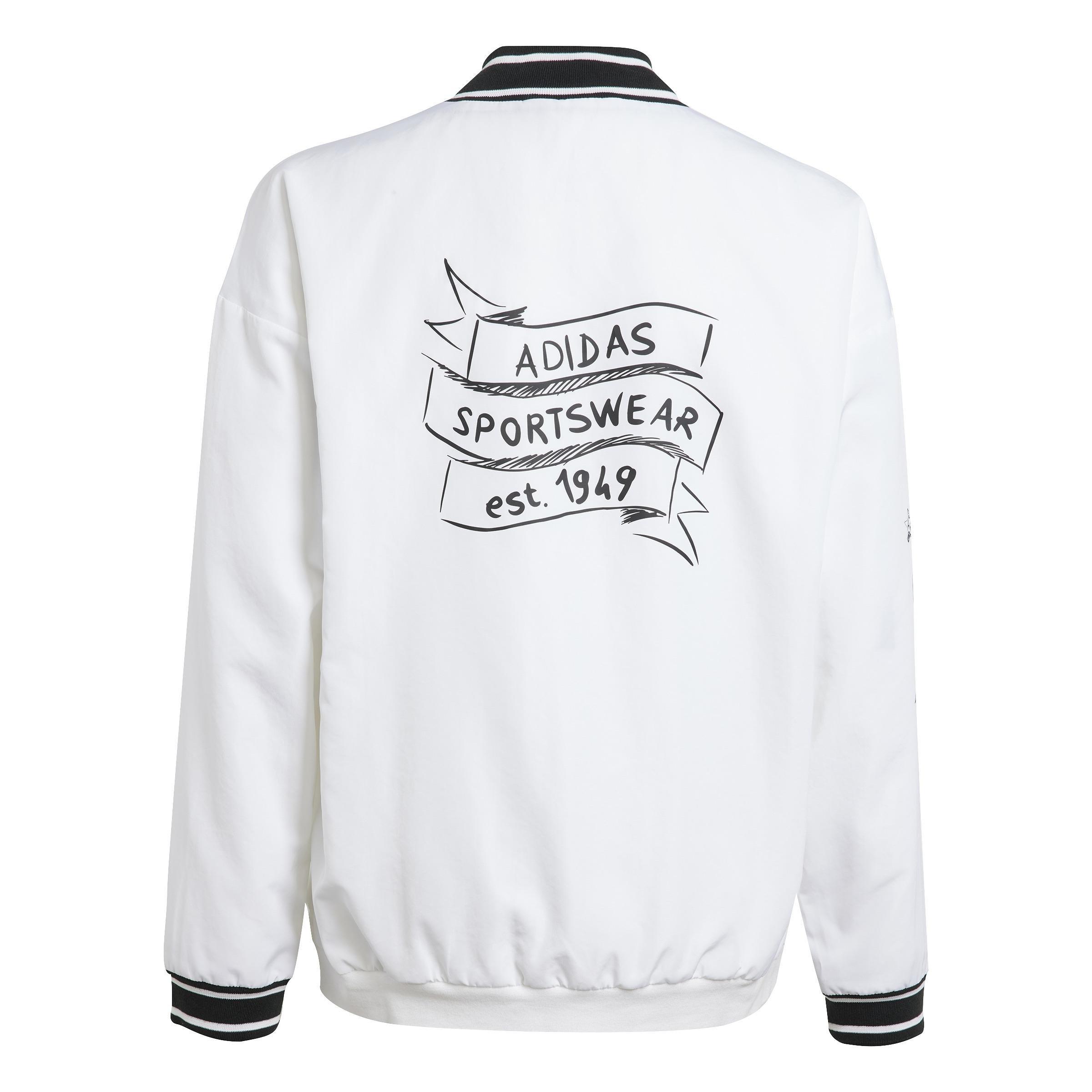 Unisex Kids Brand Love Woven Jacket, White, A901_ONE, large image number 2