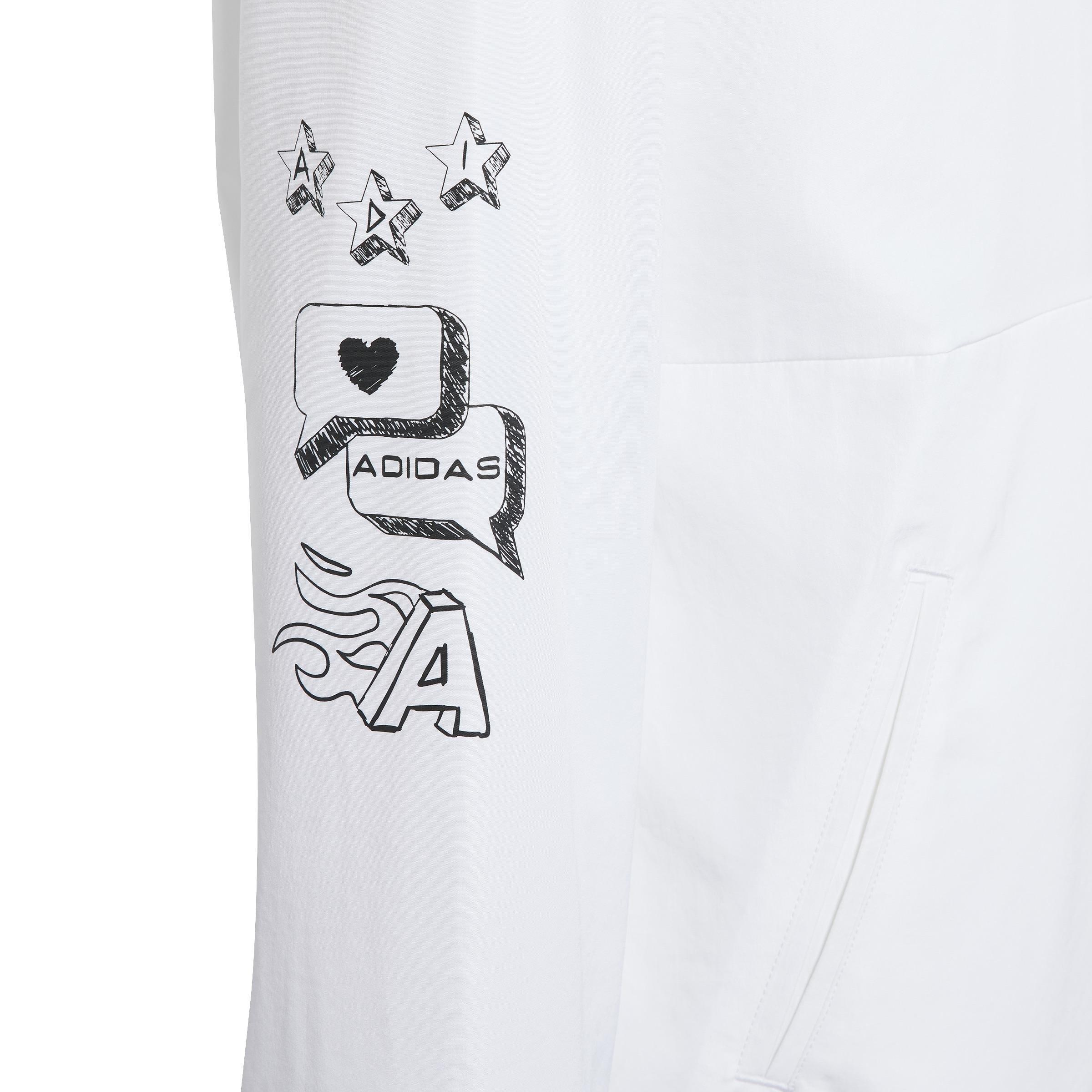 Unisex Kids Brand Love Woven Jacket, White, A901_ONE, large image number 3