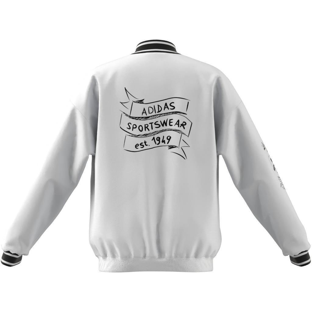Unisex Kids Brand Love Woven Jacket, White, , large image number 8
