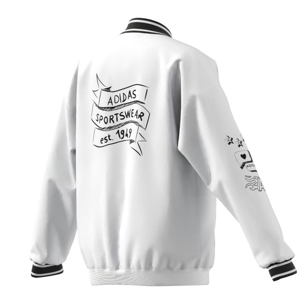Unisex Kids Brand Love Woven Jacket, White, , large image number 10