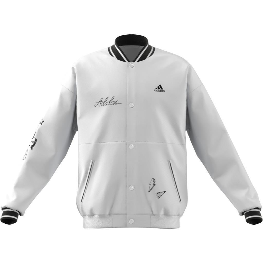 Unisex Kids Brand Love Woven Jacket, White, A901_ONE, large image number 11