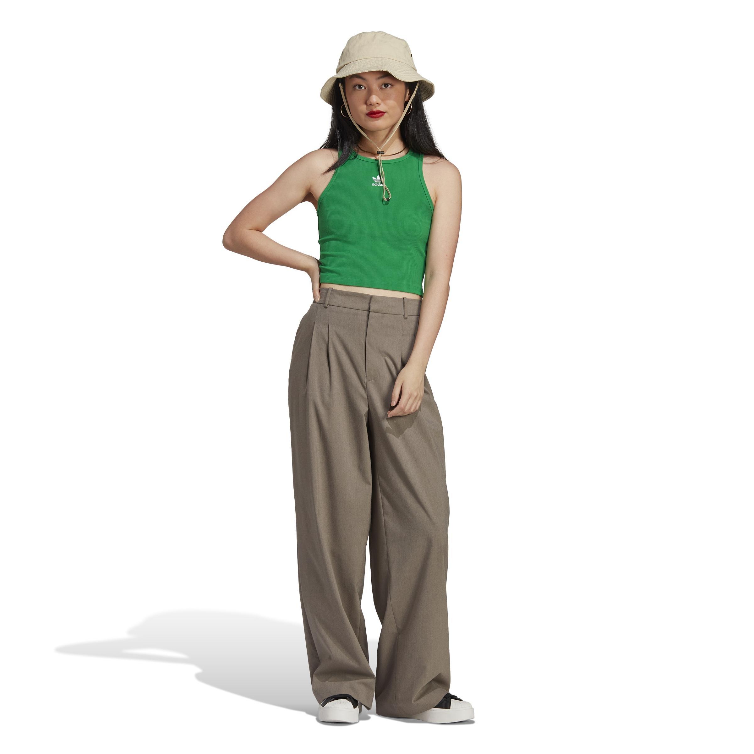 Rib Tank Top, Green, A901_ONE, large image number 6