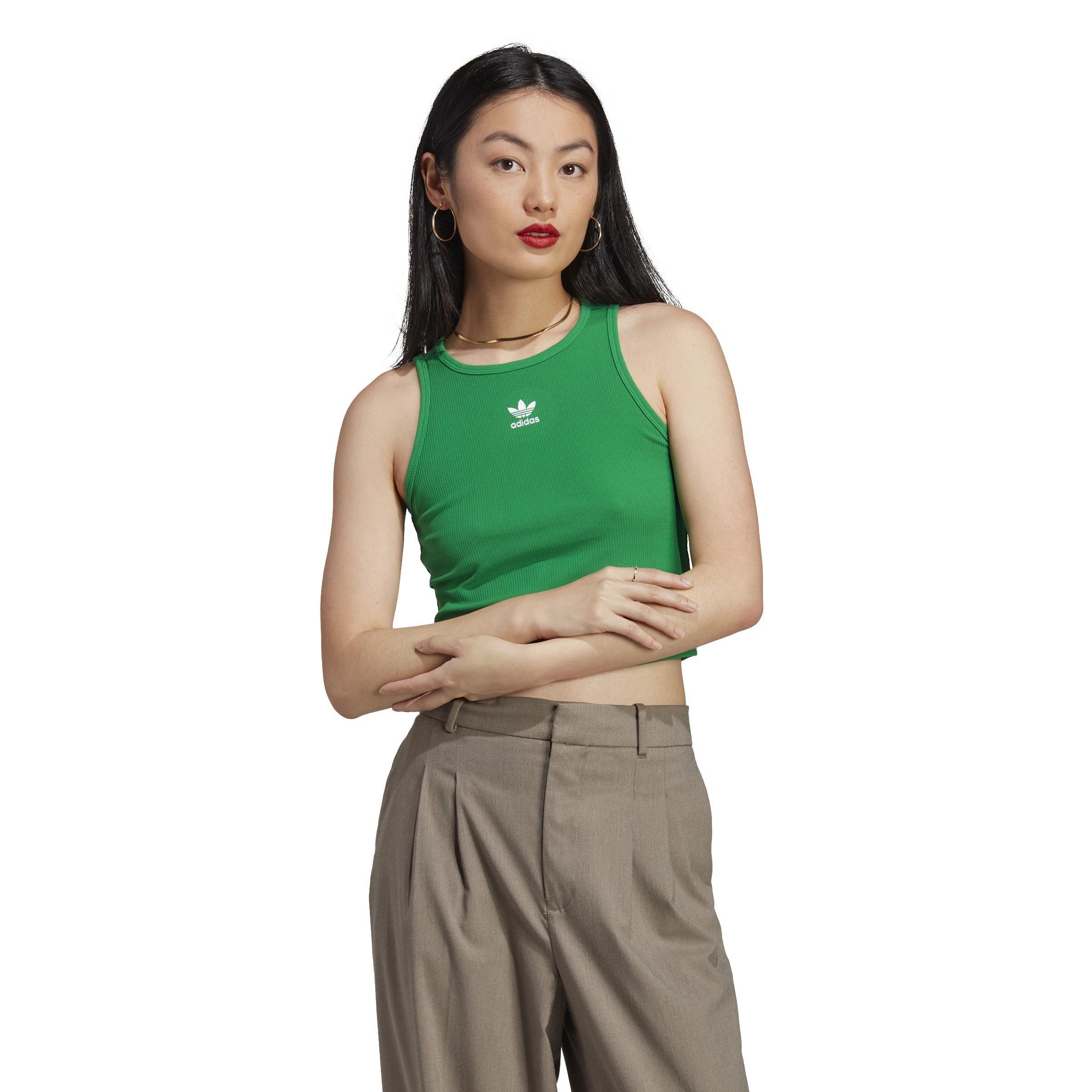 Rib Tank Top, Green, A901_ONE, large image number 7
