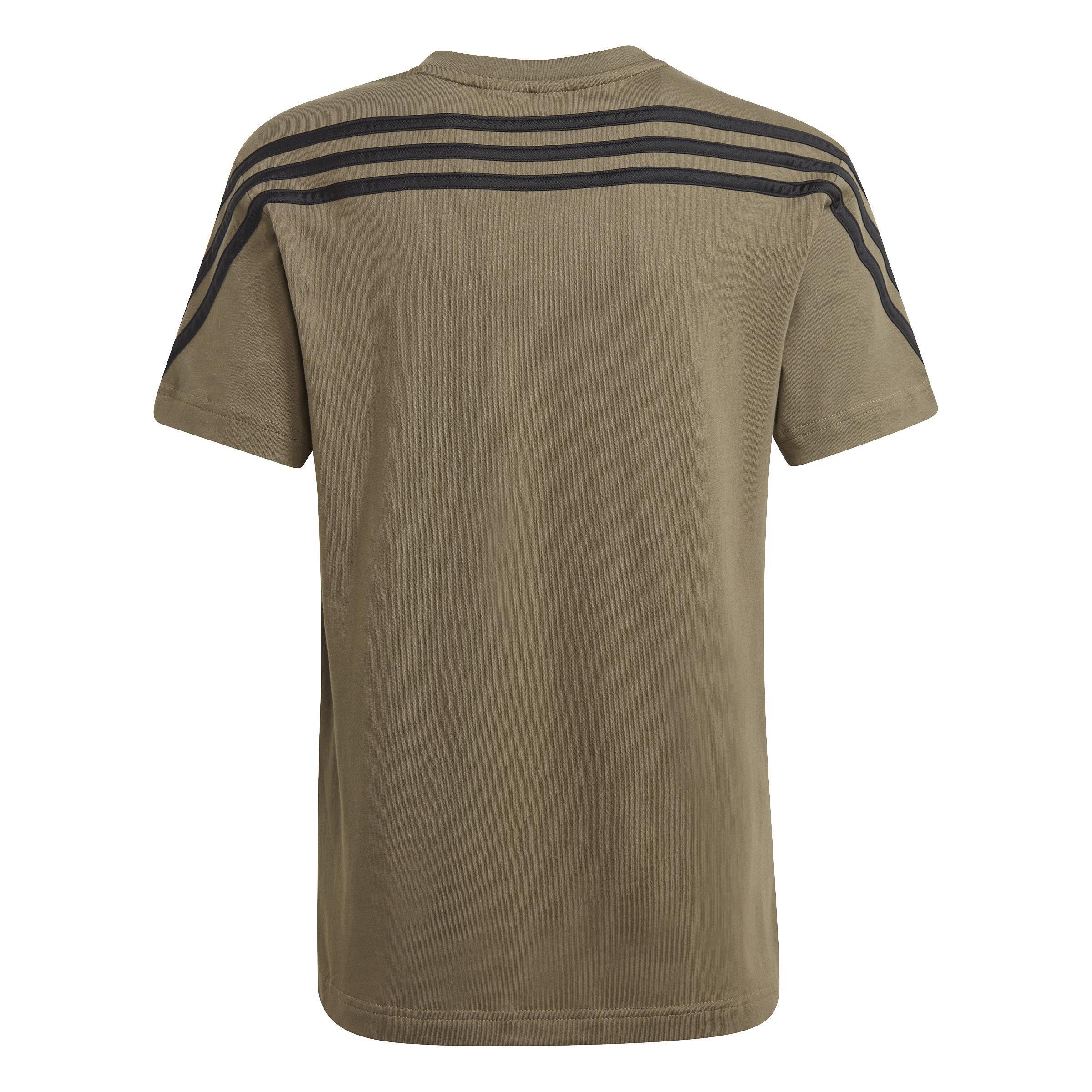 Unisex Kids Future Icons 3-Stripes T-Shirt, Green, A901_ONE, large image number 2