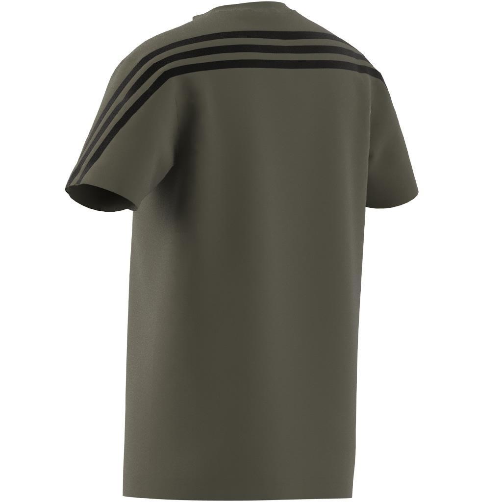 Unisex Kids Future Icons 3-Stripes T-Shirt, Green, A901_ONE, large image number 6