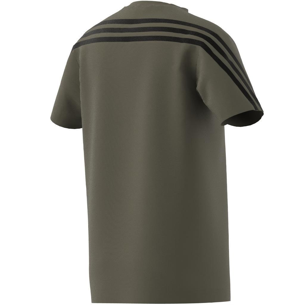 Unisex Kids Future Icons 3-Stripes T-Shirt, Green, A901_ONE, large image number 8