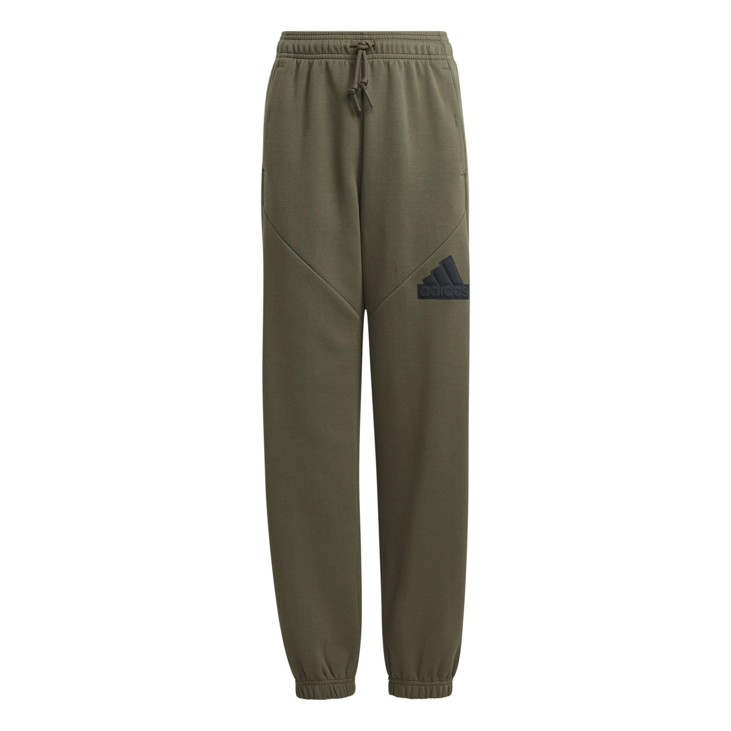 Unisex Kids Future Icons Logo Tracksuit Bottoms, Green, A901_ONE, large image number 1
