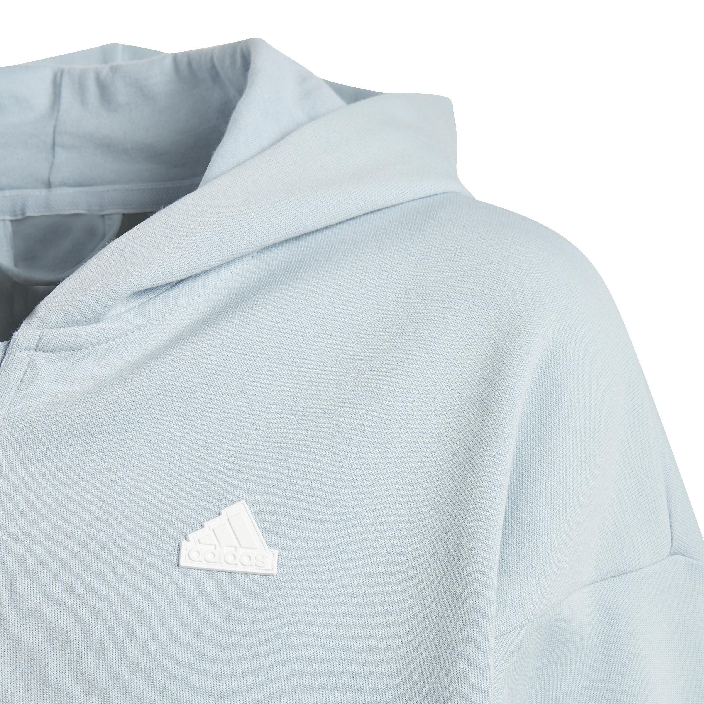 Kids Future Icons 3-Stripes Full-Zip Hoodie, Blue, , large image number 4