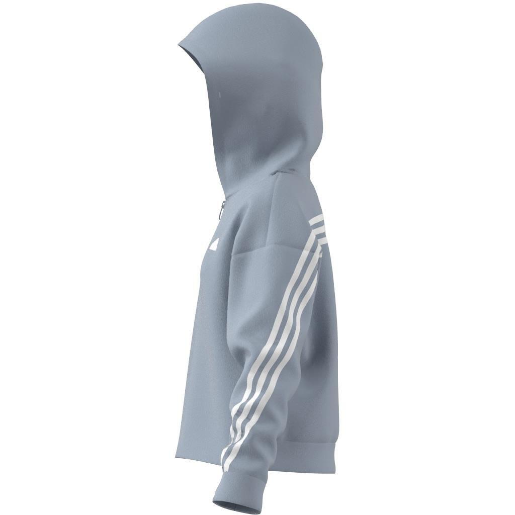 Kids Future Icons 3-Stripes Full-Zip Hoodie, Blue, , large image number 6