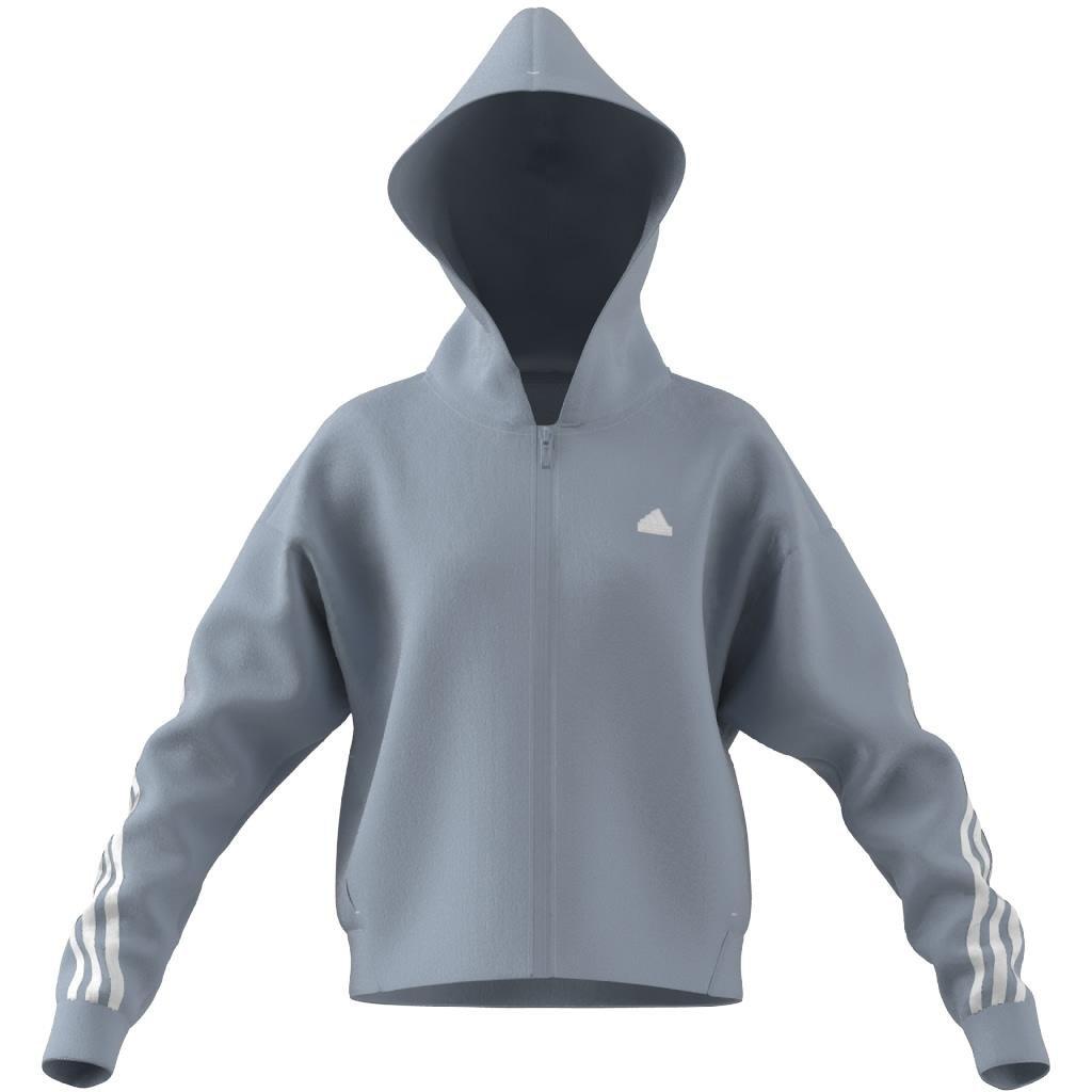 Kids Future Icons 3-Stripes Full-Zip Hoodie, Blue, , large image number 9