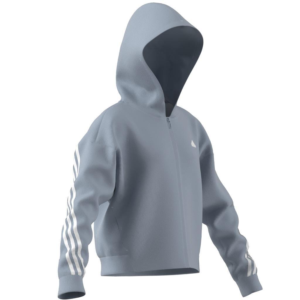 Kids Future Icons 3-Stripes Full-Zip Hoodie, Blue, , large image number 10