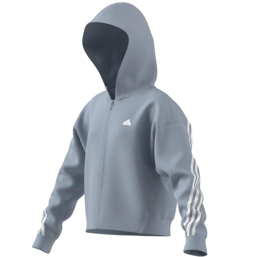 Kids Future Icons 3-Stripes Full-Zip Hoodie, Blue, , large image number 12