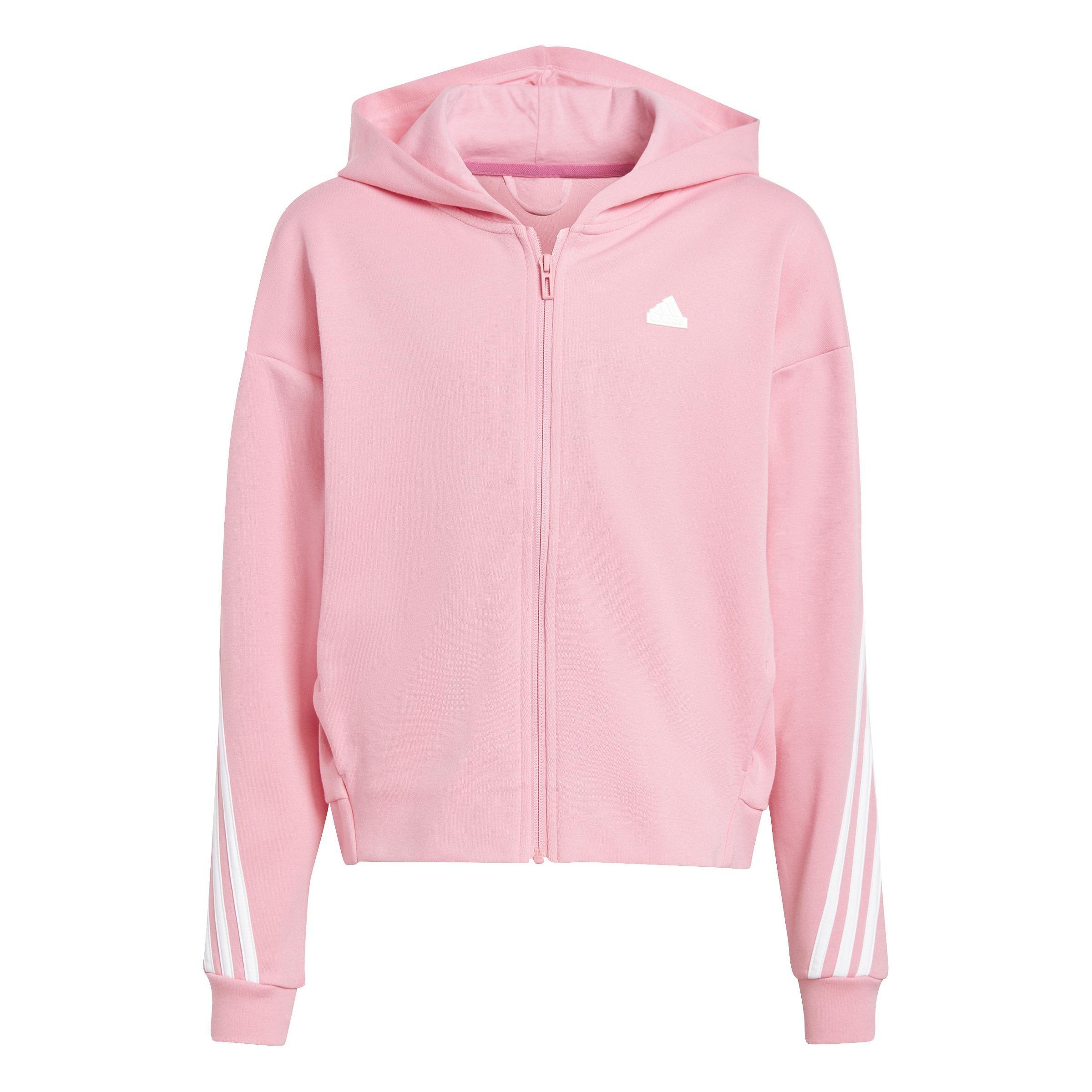 Kids Future Icons 3-Stripes Full-Zip Hoodie, Pink, , large image number 0