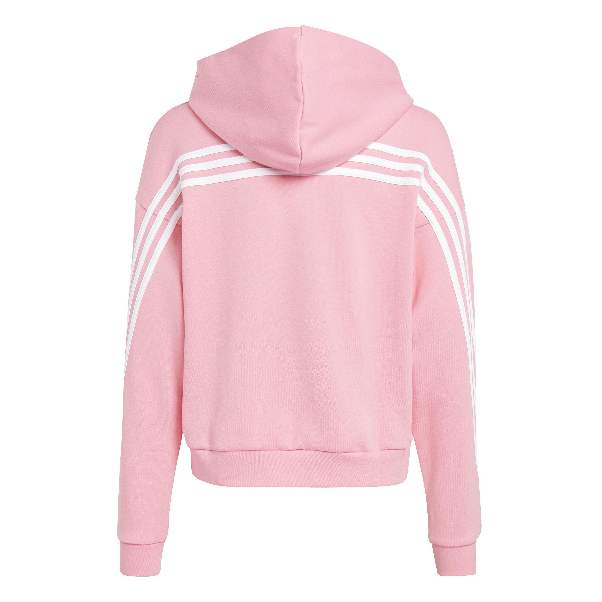 Kids Future Icons 3-Stripes Full-Zip Hoodie, Pink, , large image number 2
