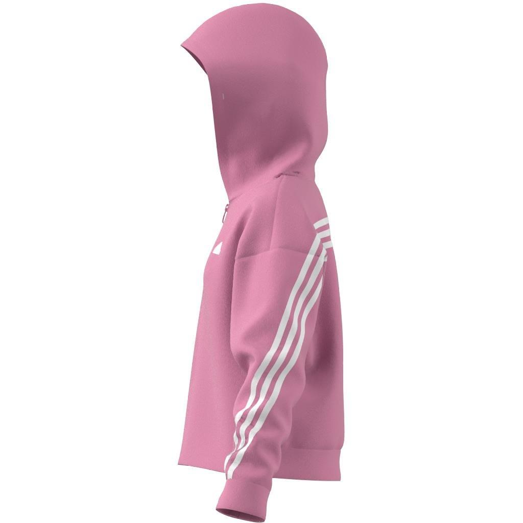Kids Future Icons 3-Stripes Full-Zip Hoodie, Pink, , large image number 6