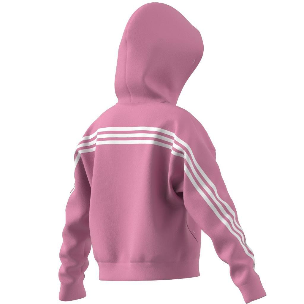 Kids Future Icons 3-Stripes Full-Zip Hoodie, Pink, , large image number 10