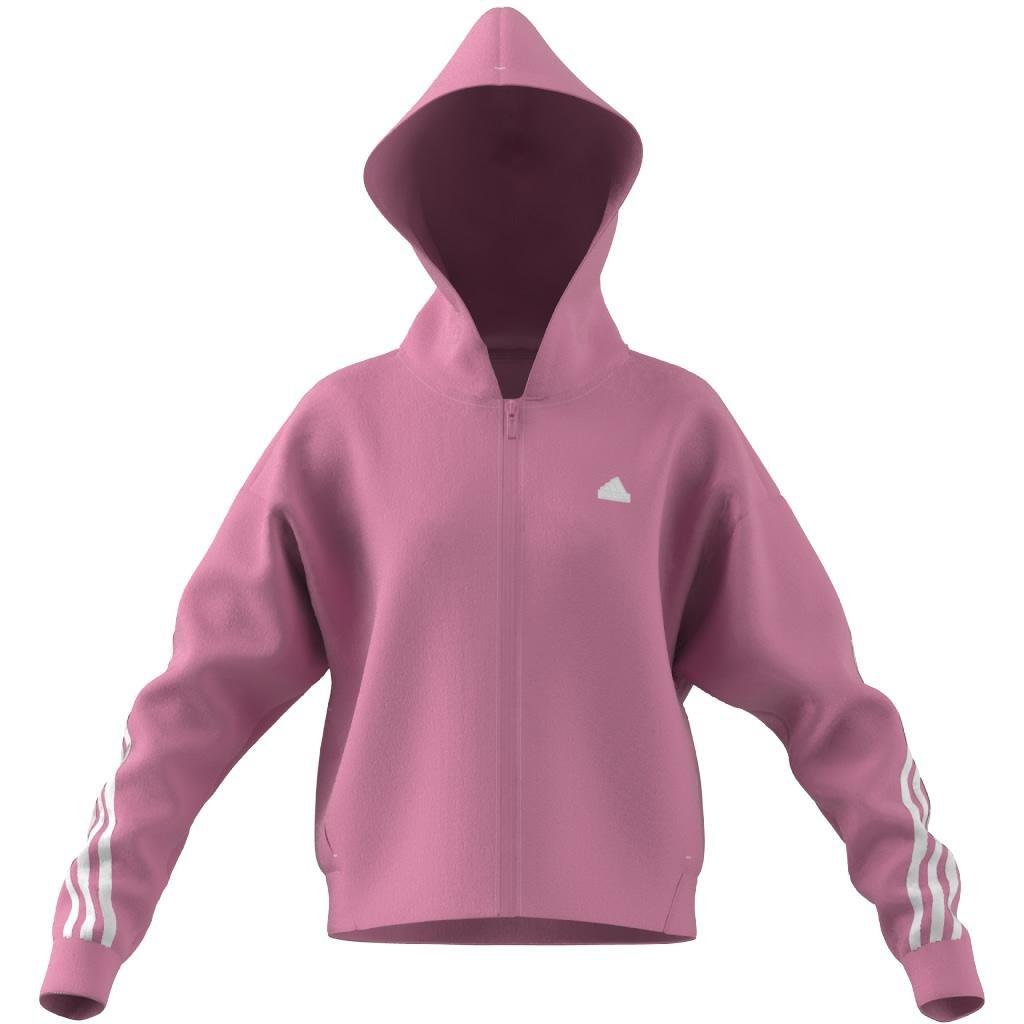 Kids Future Icons 3-Stripes Full-Zip Hoodie, Pink, , large image number 11