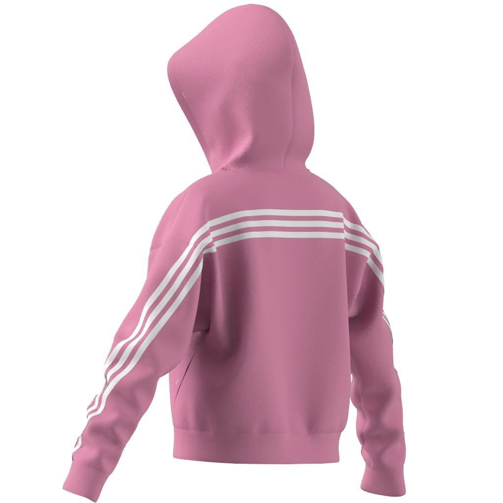 Kids Future Icons 3-Stripes Full-Zip Hoodie, Pink, , large image number 13