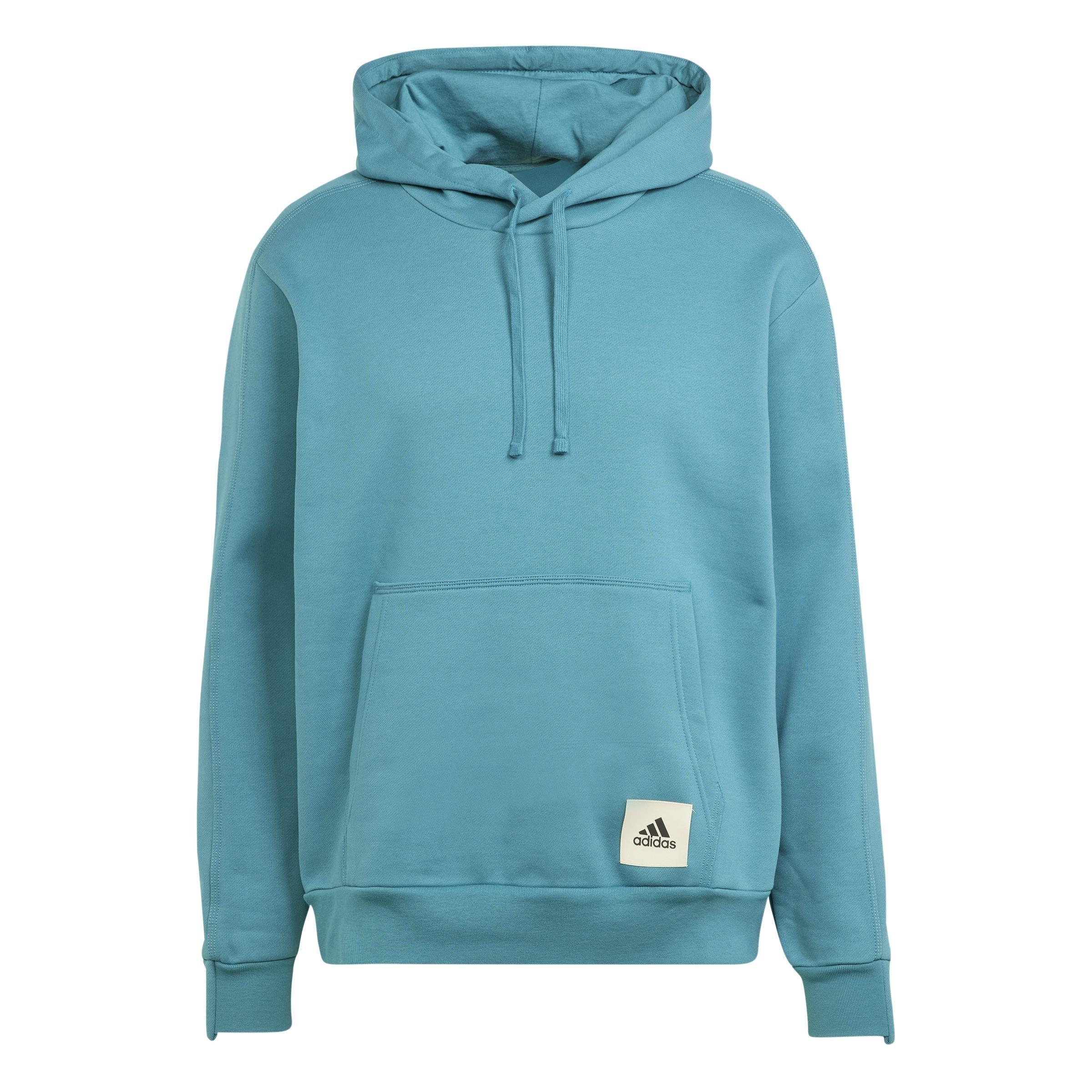 Lounge Fleece Hoodie, Turquoise, A901_ONE, large image number 0