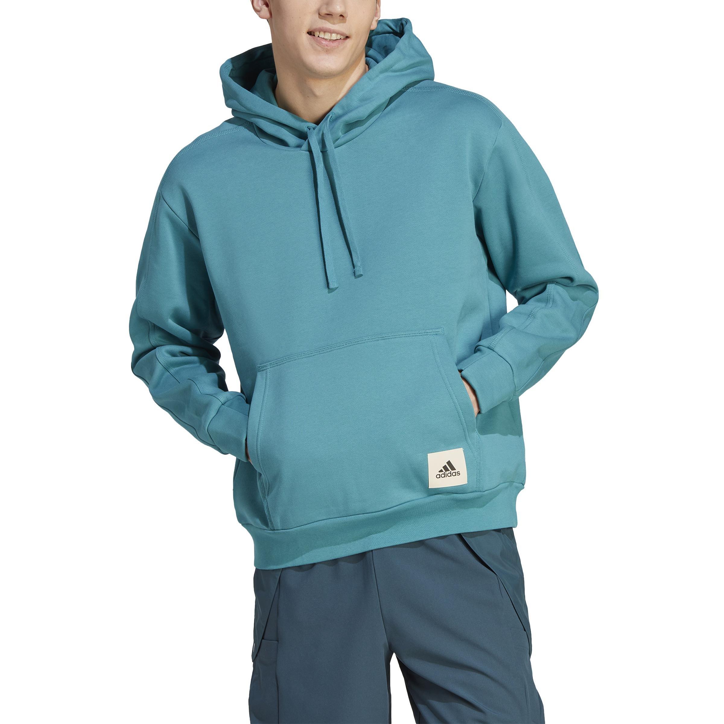 Lounge Fleece Hoodie, Turquoise, A901_ONE, large image number 2