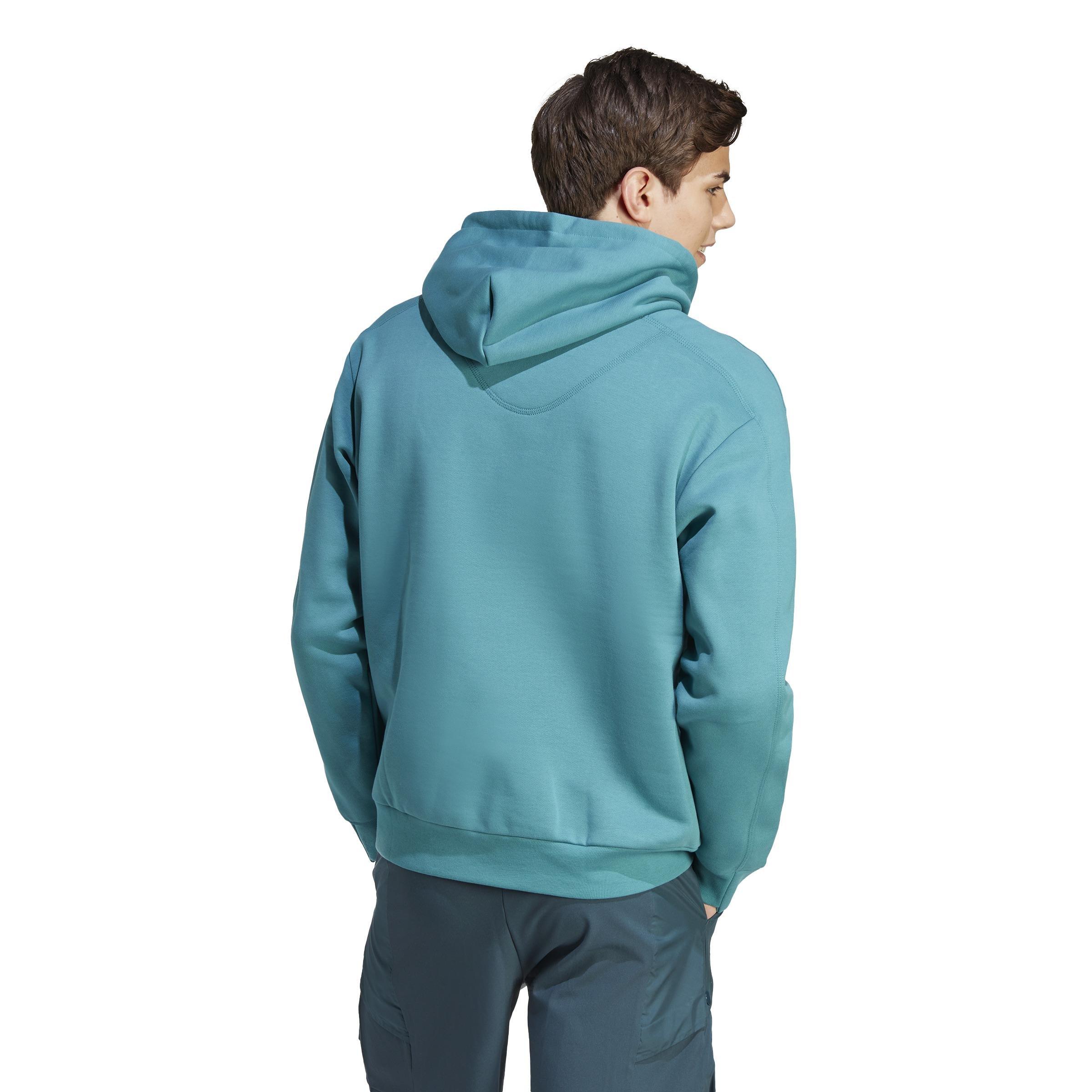 Lounge Fleece Hoodie, Turquoise, A901_ONE, large image number 3