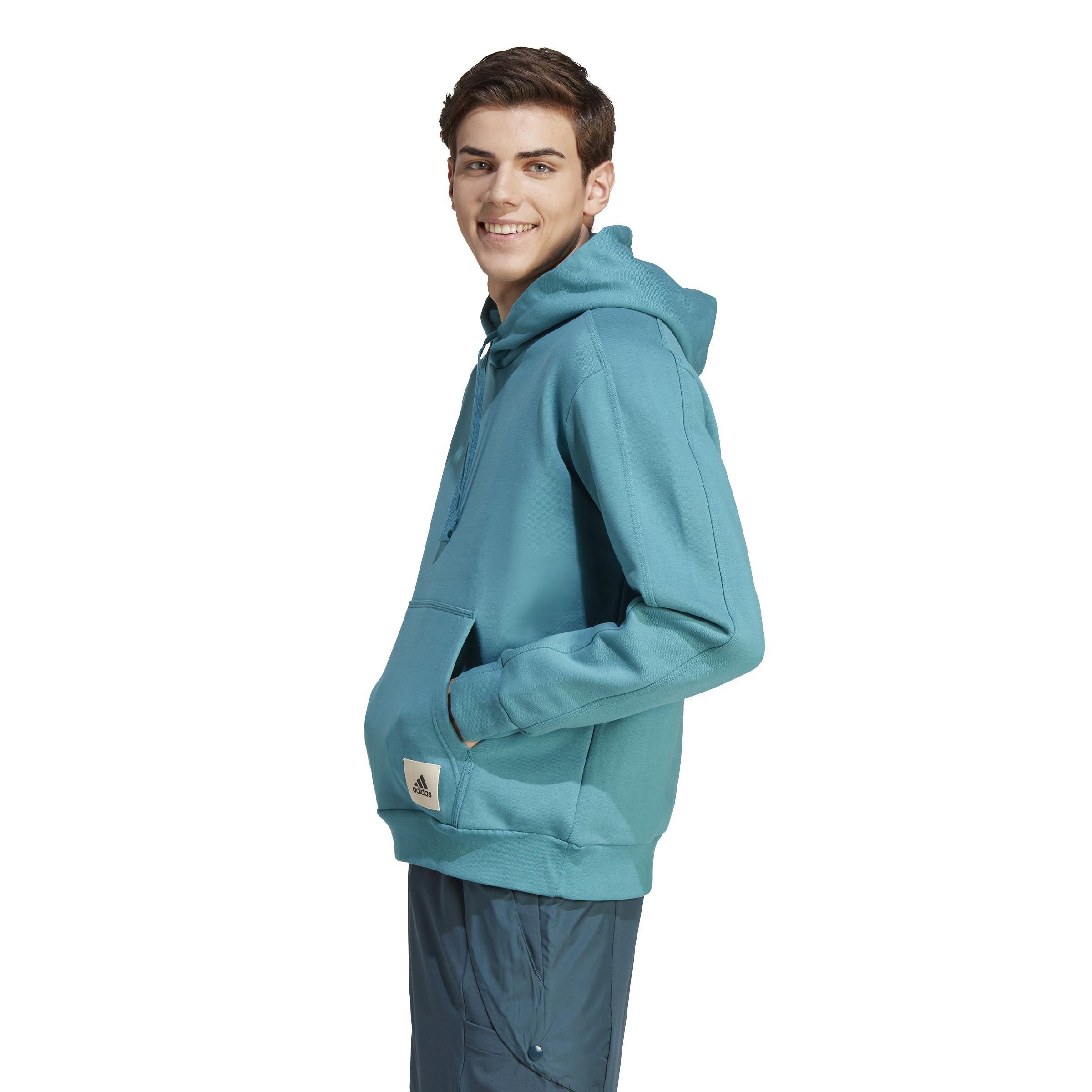 Lounge Fleece Hoodie, Turquoise, A901_ONE, large image number 9