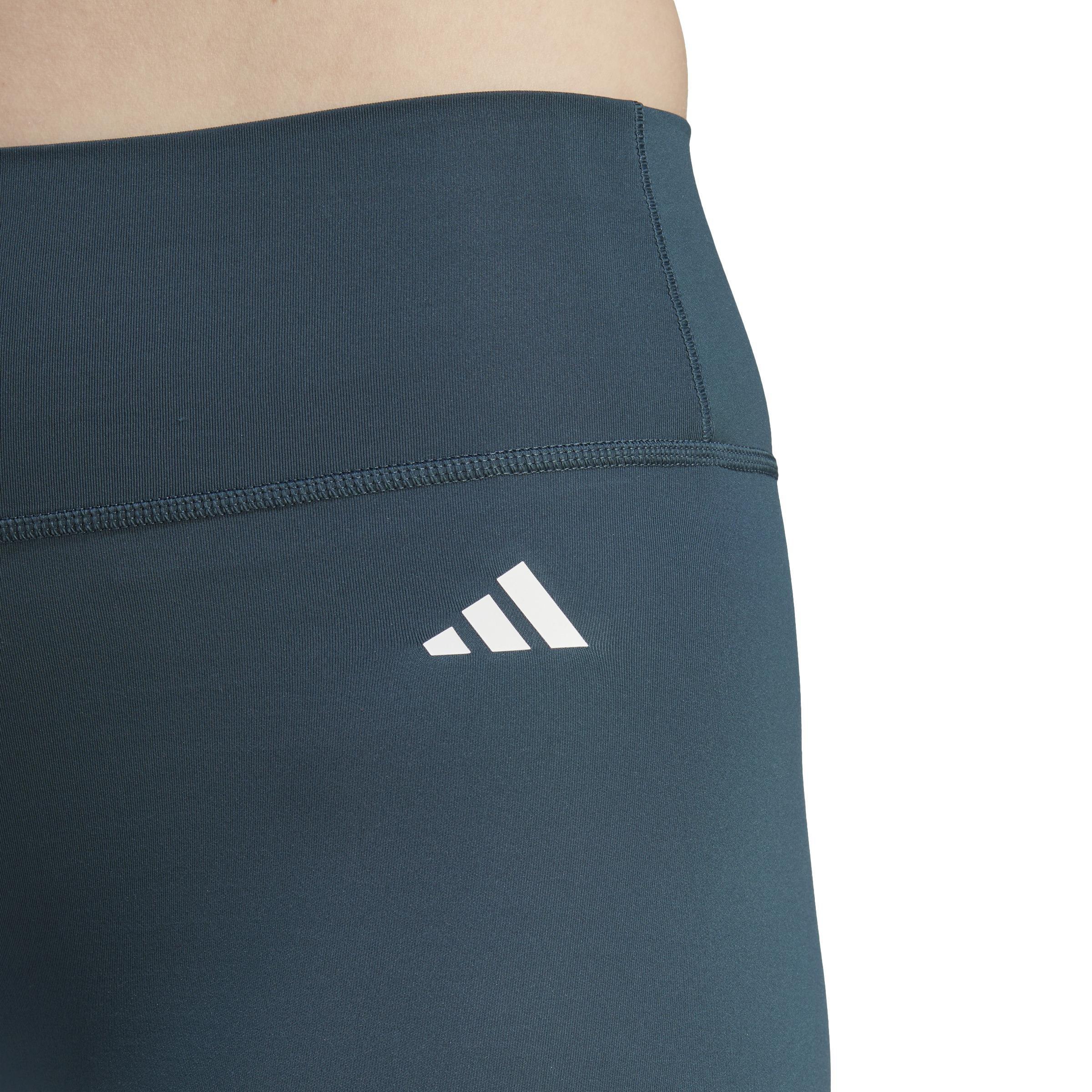 Training Essentials High-Waisted 7/8 Leggings, Turquoise, A901_ONE, large image number 3