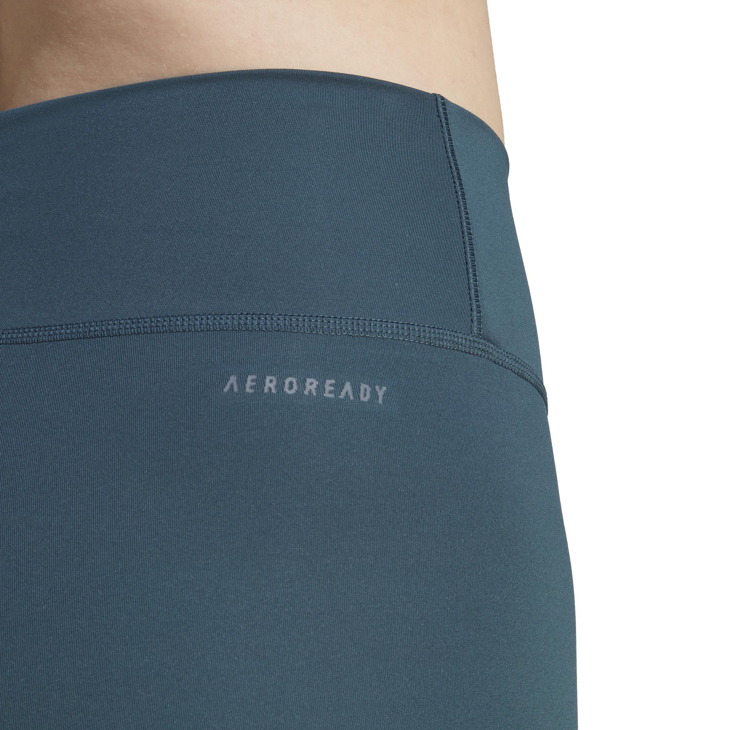 Training Essentials High-Waisted 7/8 Leggings, Turquoise, A901_ONE, large image number 4