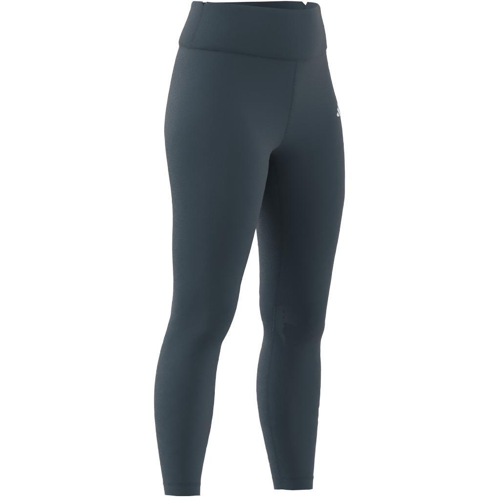 Training Essentials High-Waisted 7/8 Leggings, Turquoise, A901_ONE, large image number 5