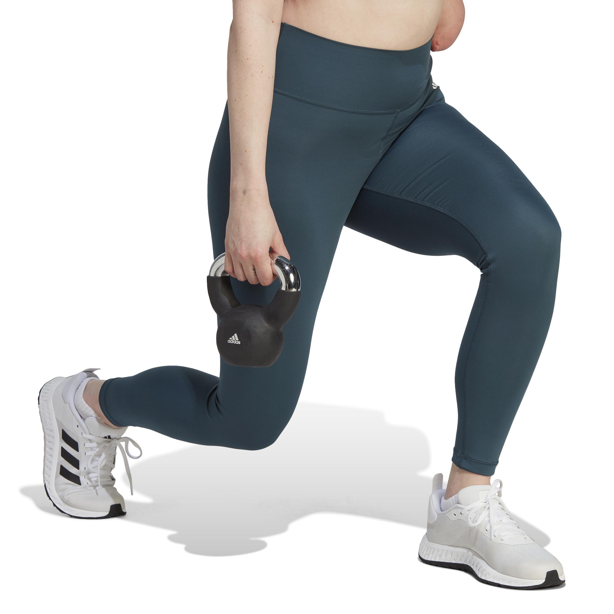 Training Essentials High-Waisted 7/8 Leggings, Turquoise, A901_ONE, large image number 11