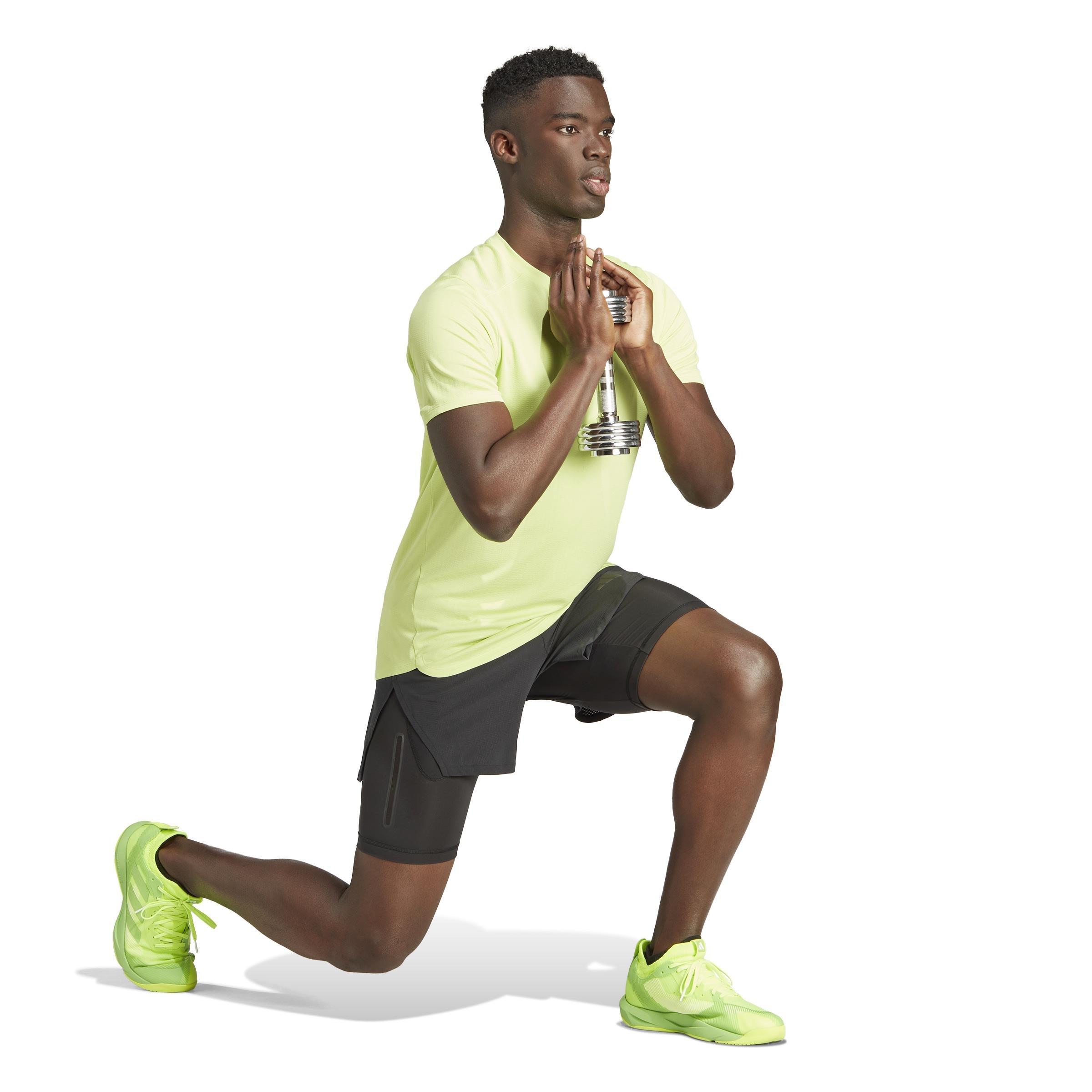 Designed 4 Training Heat.Rdy Hiit T-Shirt, Green, A901_ONE, large image number 13