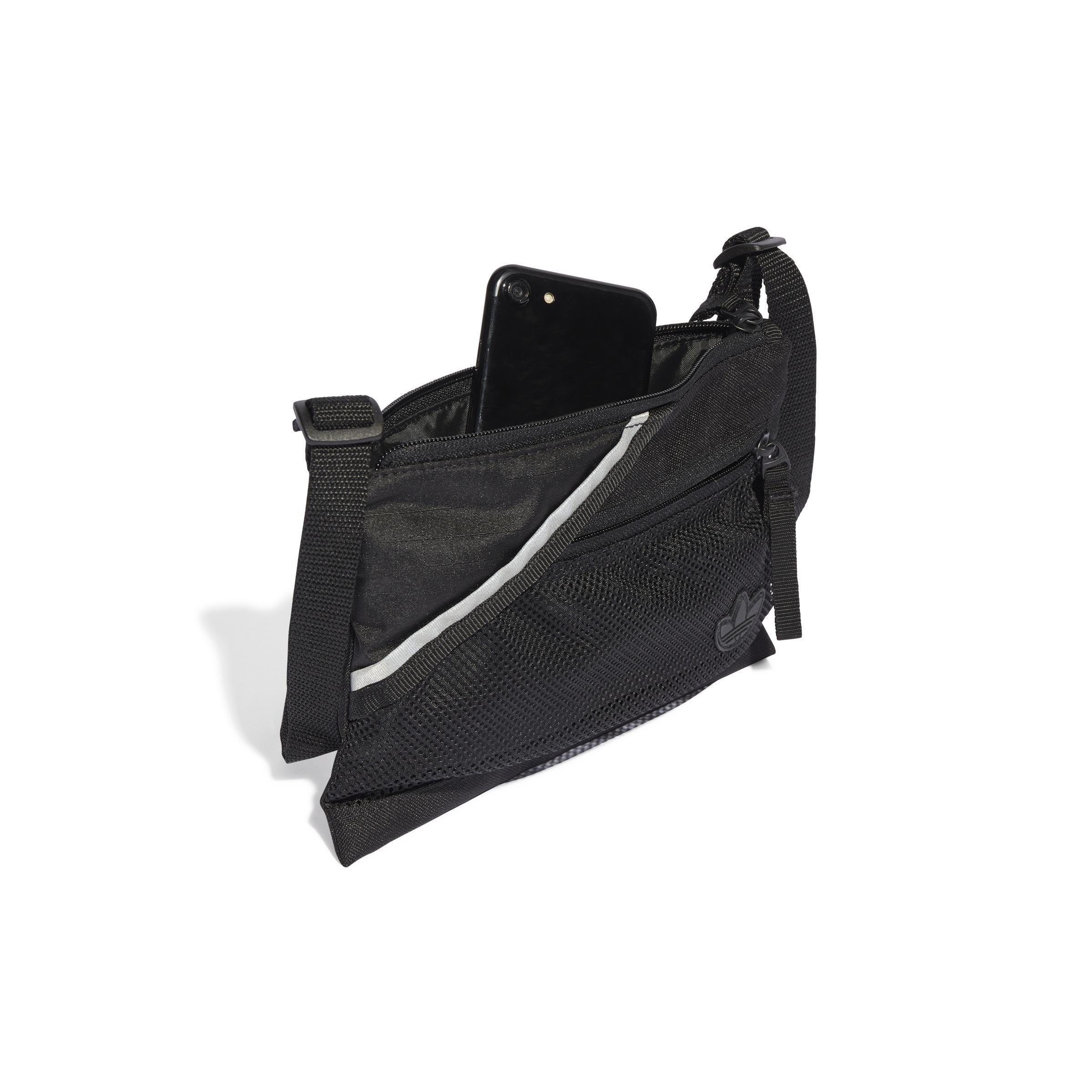 Unisex Adicolor Sacoche Bag, Black, A901_ONE, large image number 2