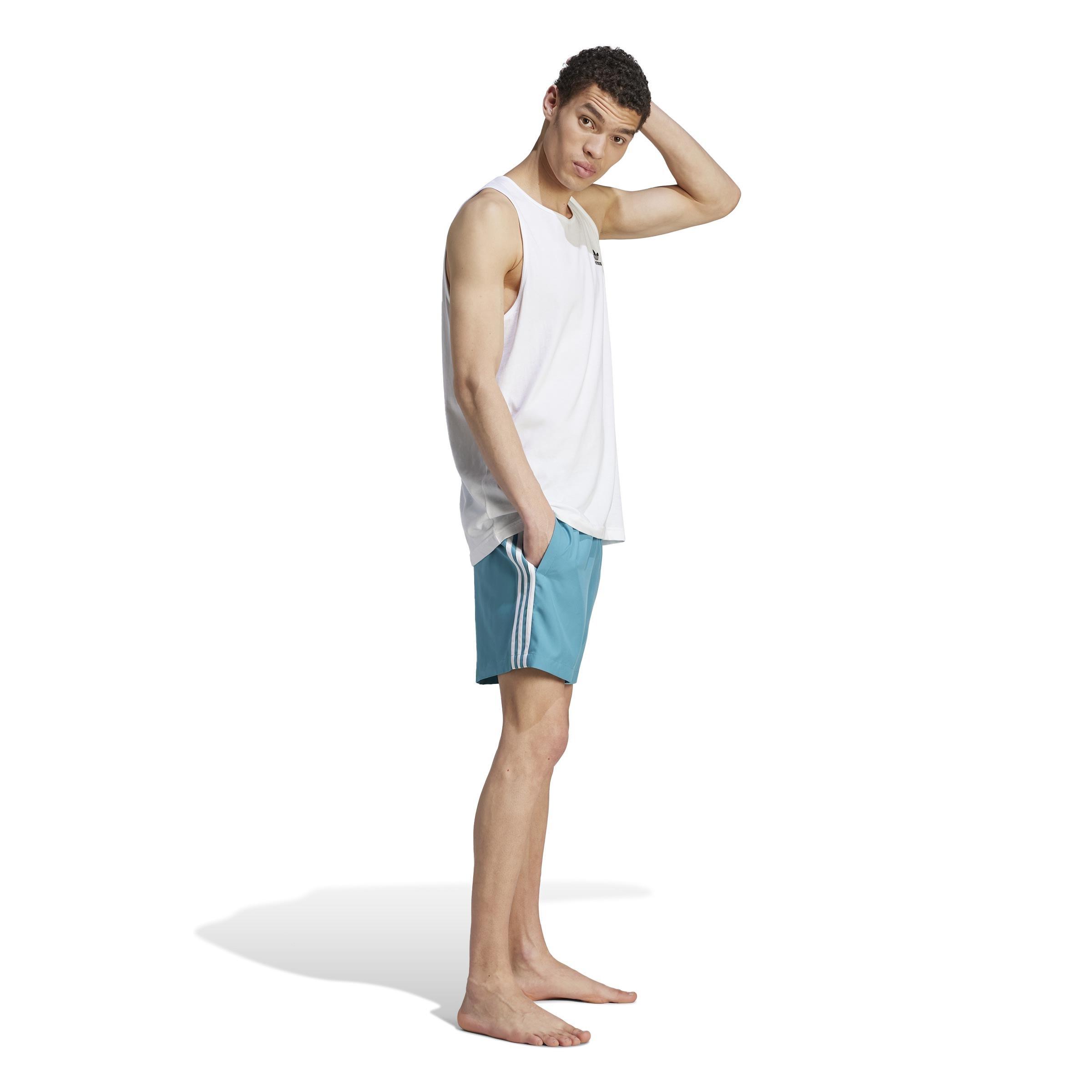 Originals Adicolor 3-Stripes Swim Shorts, Turquoise, , large image number 1