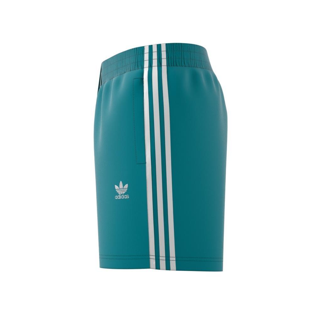 Originals Adicolor 3-Stripes Swim Shorts, Turquoise, A901_ONE, large image number 5