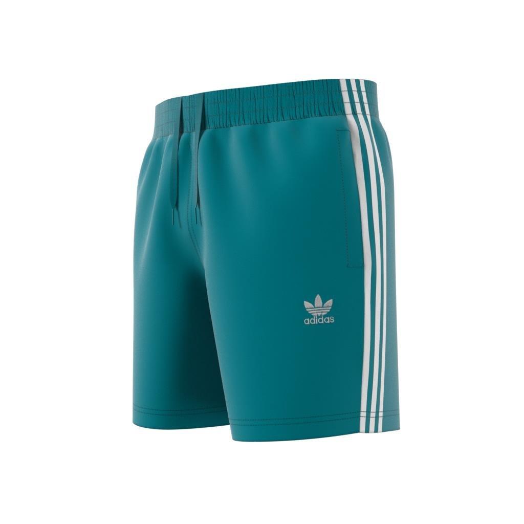 Originals Adicolor 3-Stripes Swim Shorts, Turquoise, A901_ONE, large image number 11