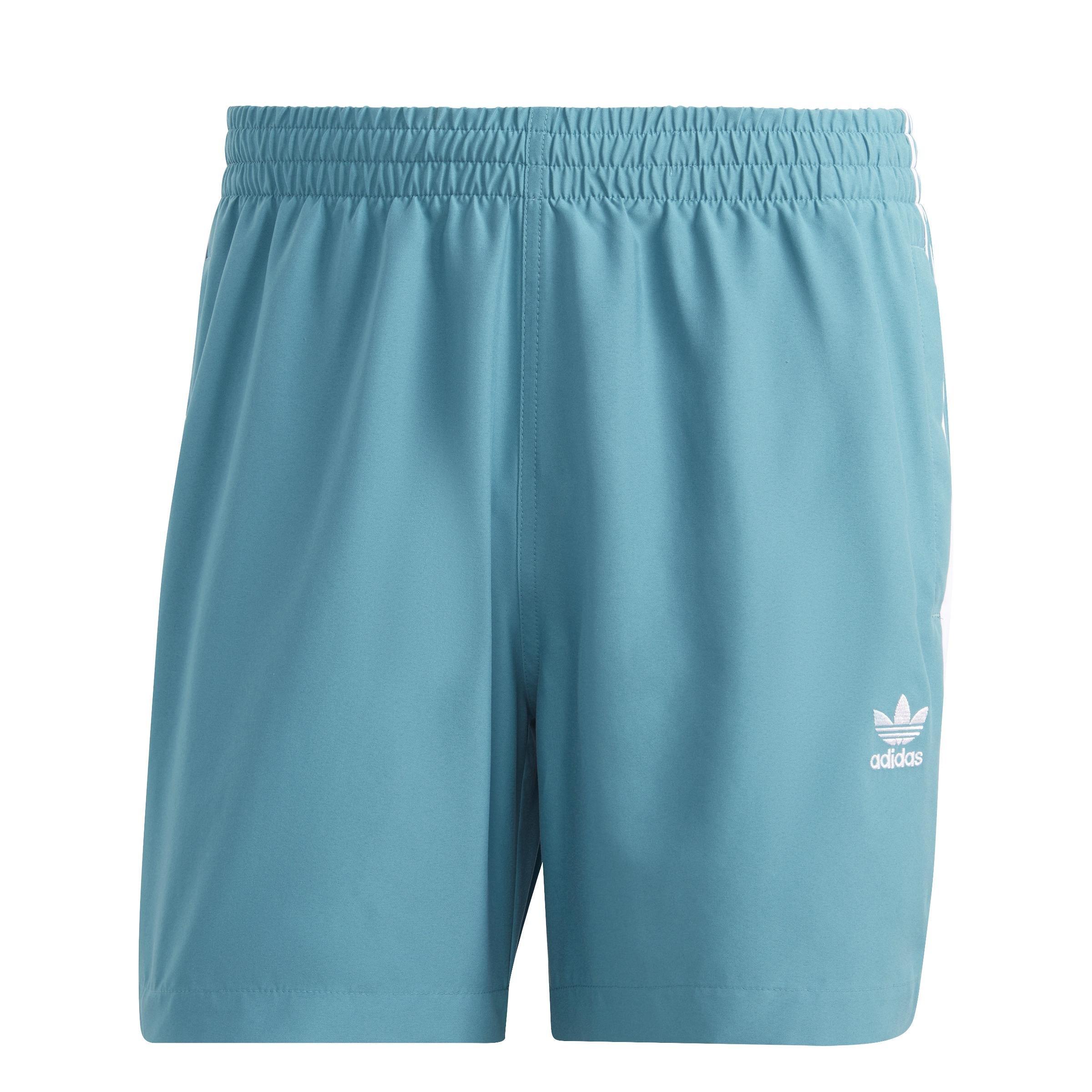 Men Originals Adicolor 3-Stripes Swim Shorts, Turquoise, A901_ONE, large image number 13