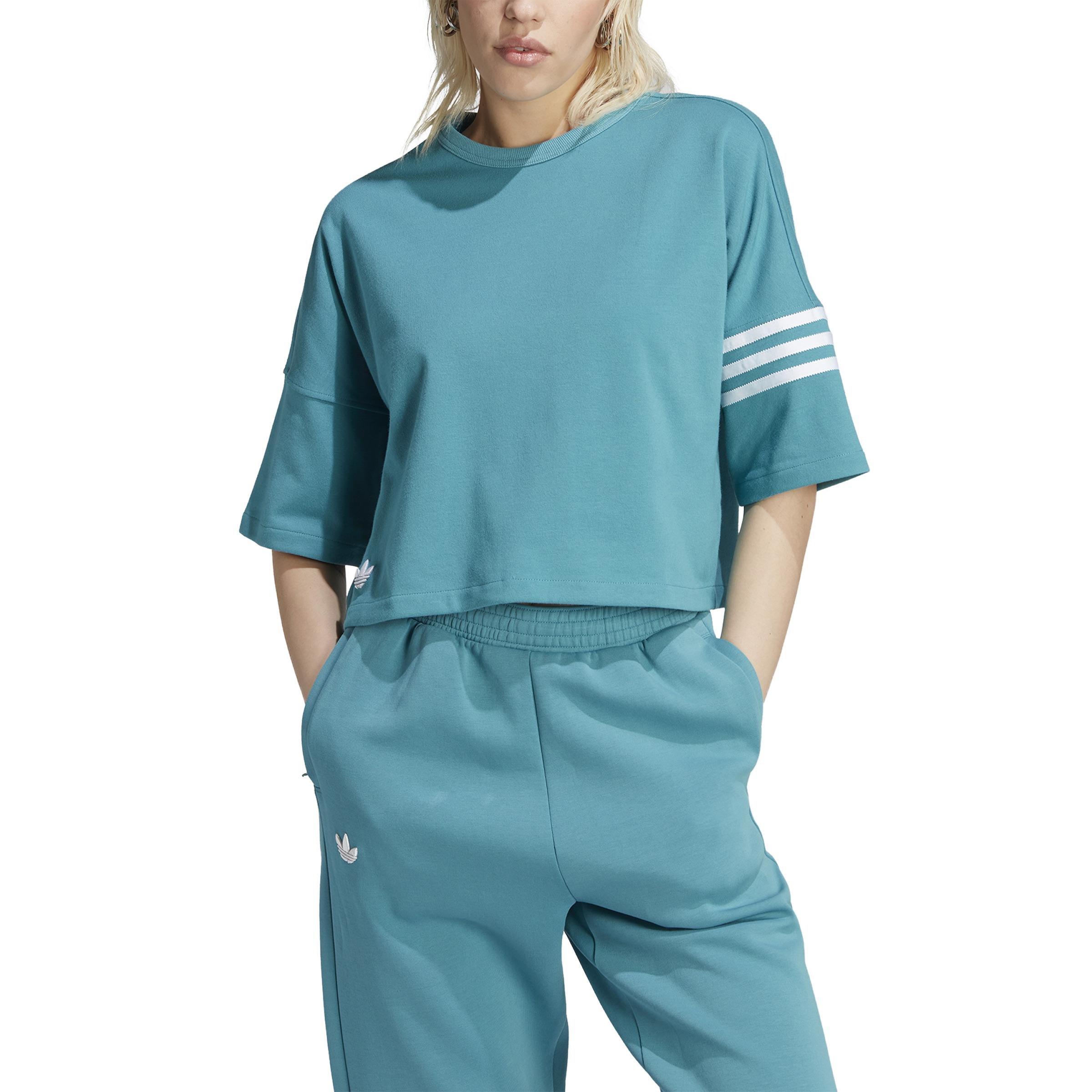 Adicolor Neuclassics T-Shirt, Turquoise, A901_ONE, large image number 2